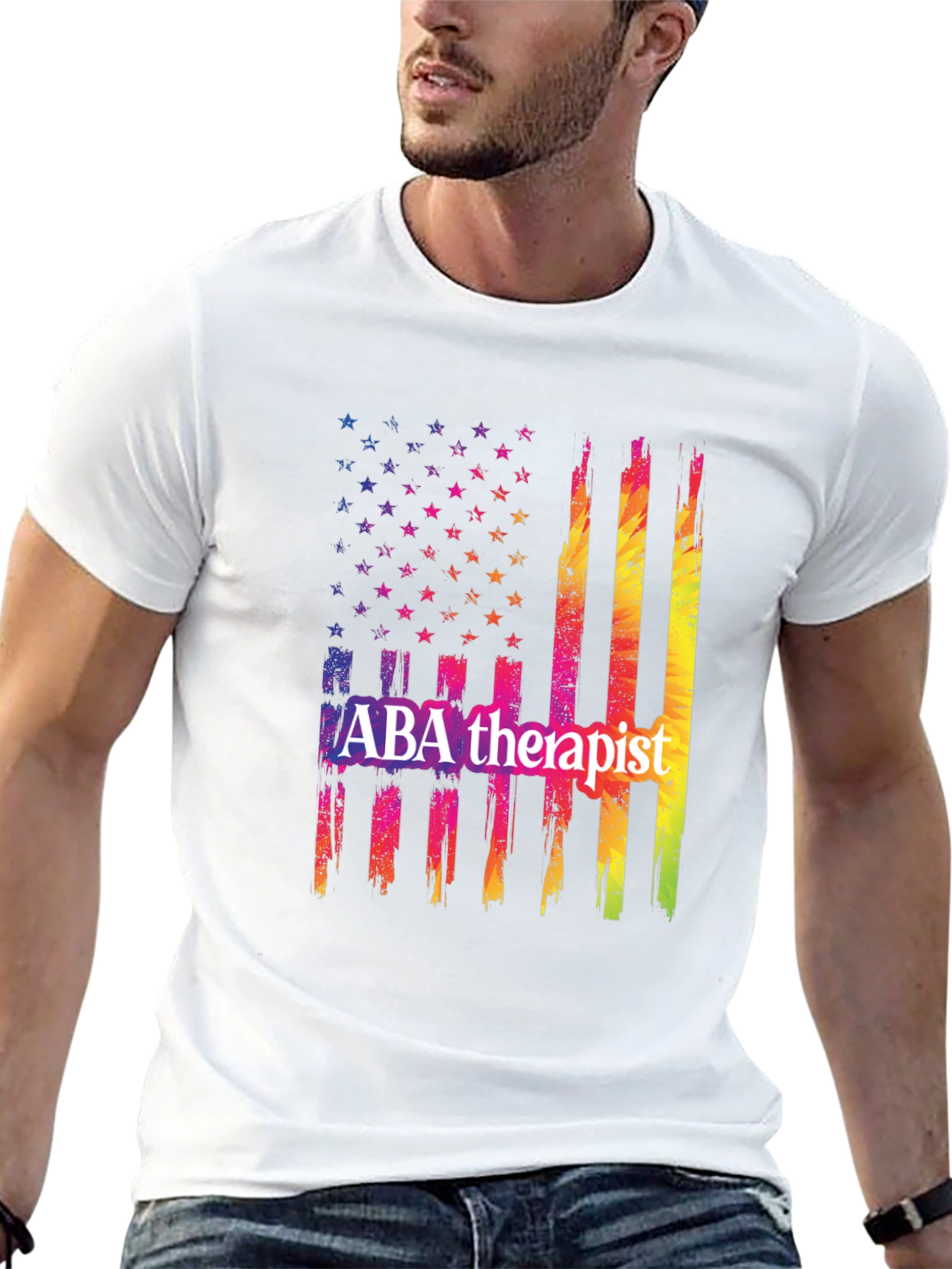ABA Therapist USA Flag T-Shirt