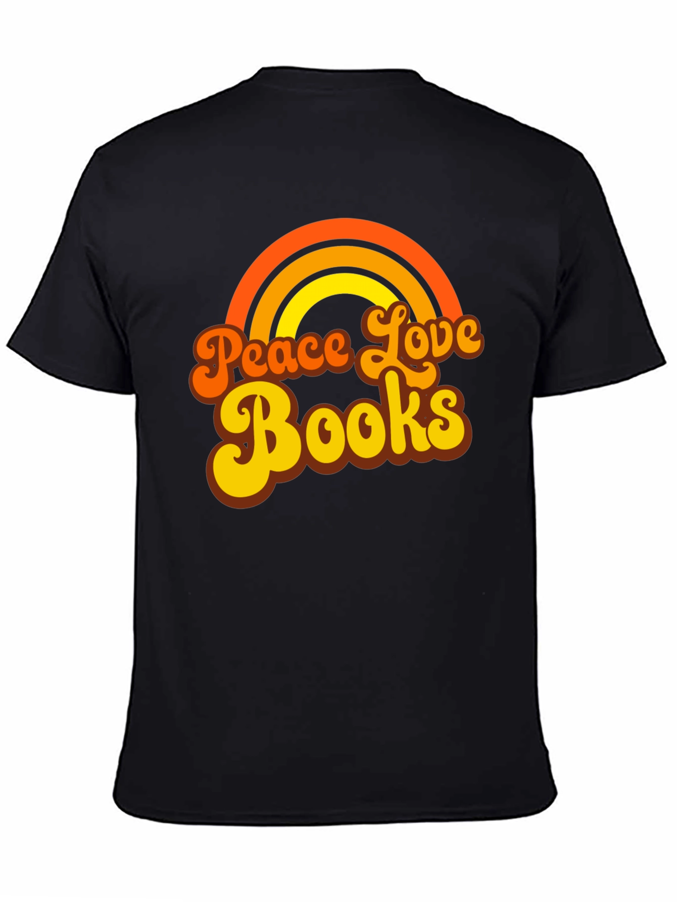 Peace Love Books Graphic T-Shirt - Retro Style