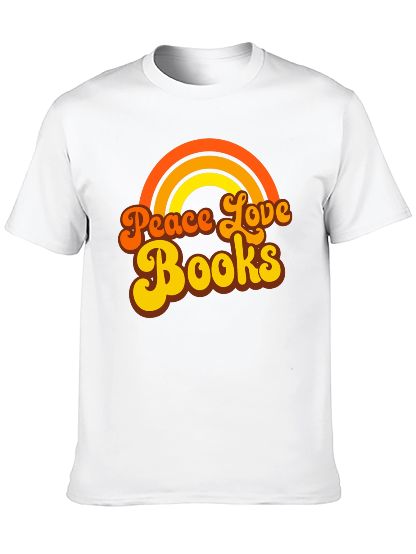 Peace Love Books Graphic T-Shirt - Retro Style