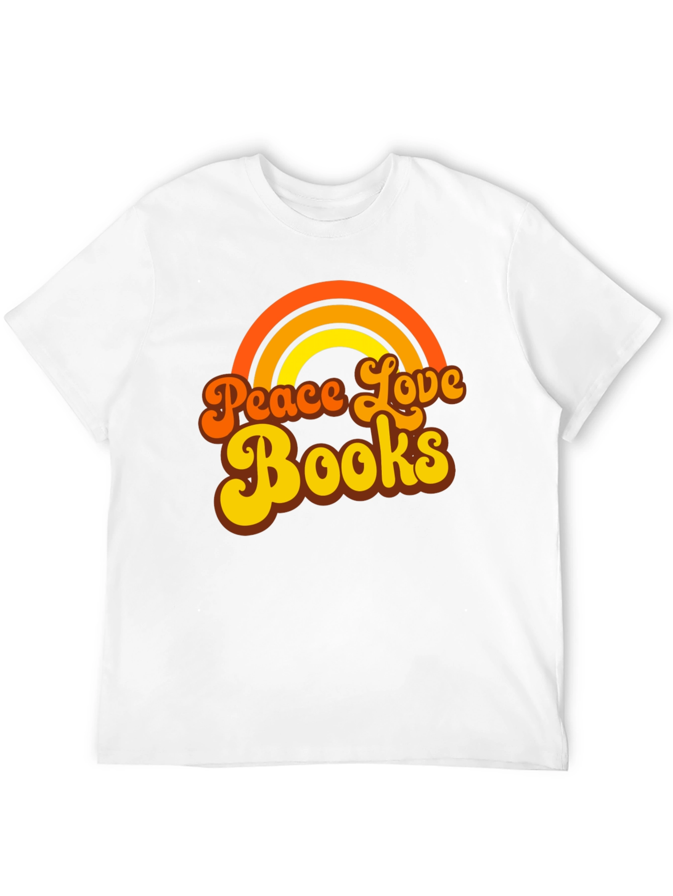 Peace Love Books Graphic T-Shirt - Retro Style