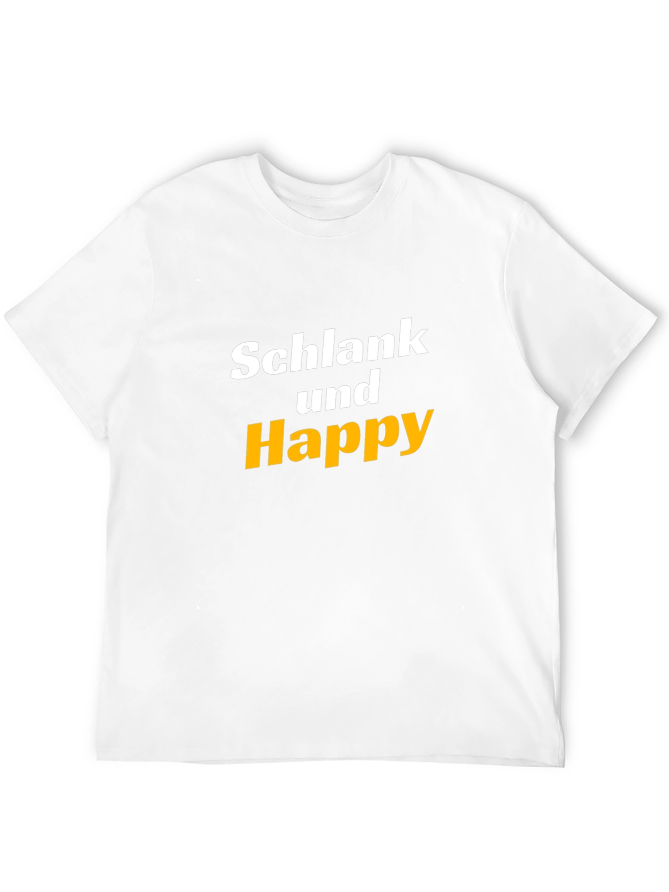 Schlank und Happy Black T-Shirt