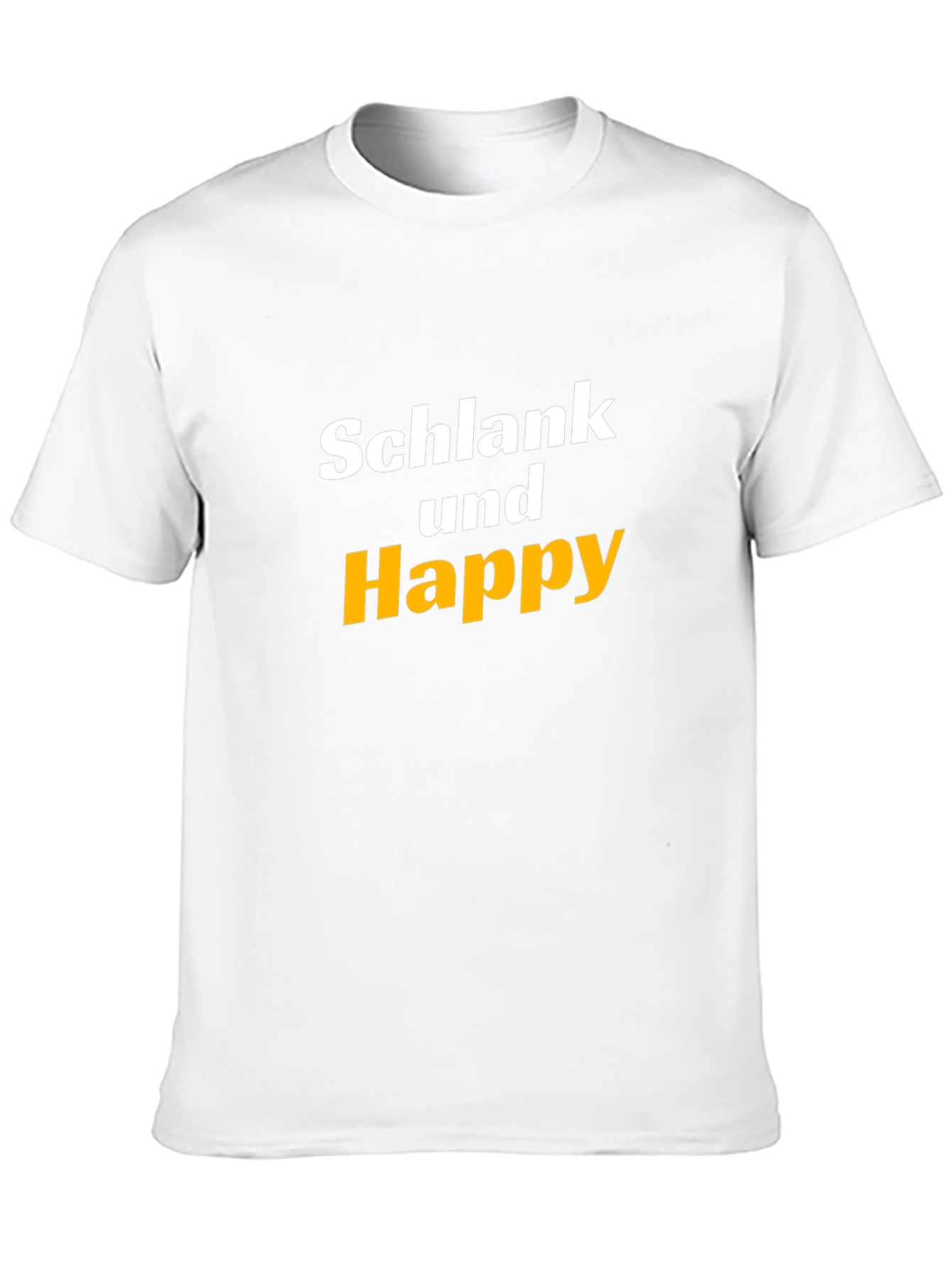 Schlank und Happy Black T-Shirt