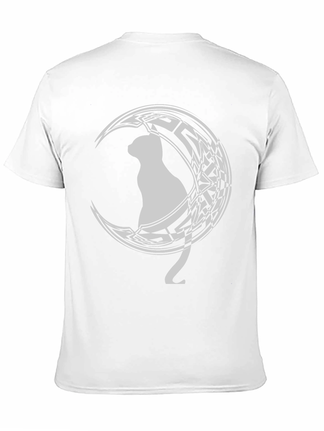 Cat on Crescent Moon Graphic T-Shirt