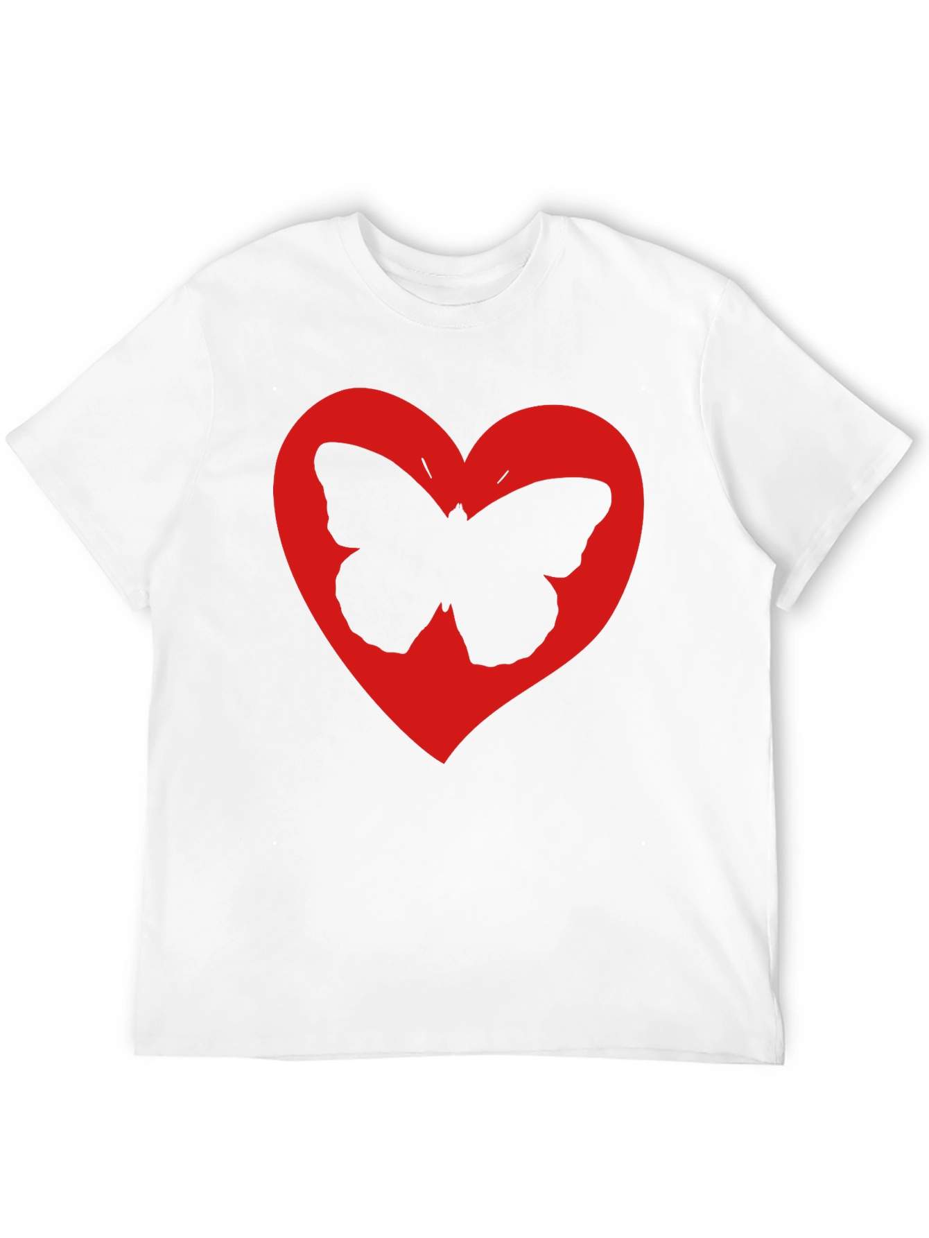 Butterfly Heart Graphic Black T-Shirt