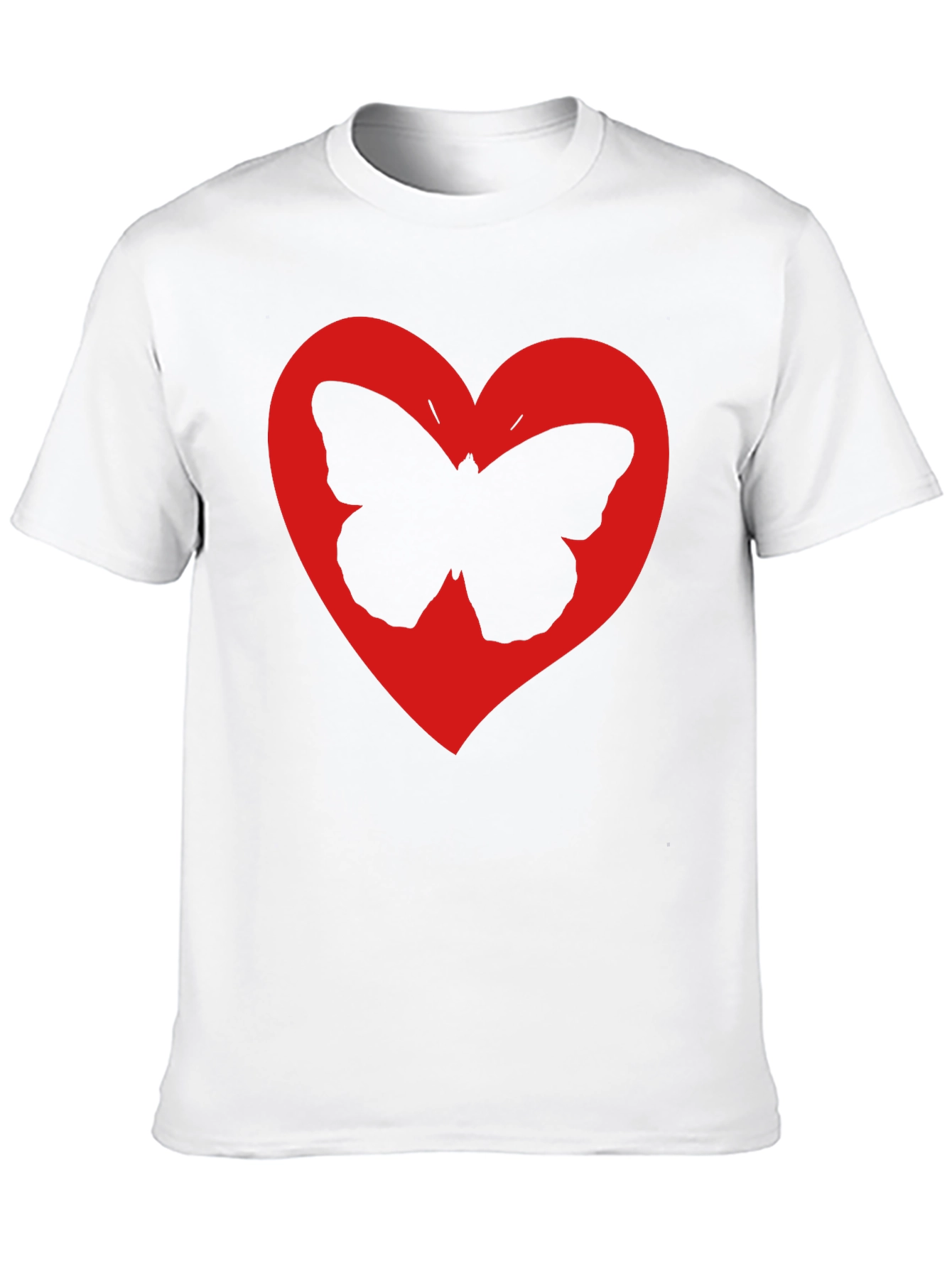 Butterfly Heart Graphic Black T-Shirt