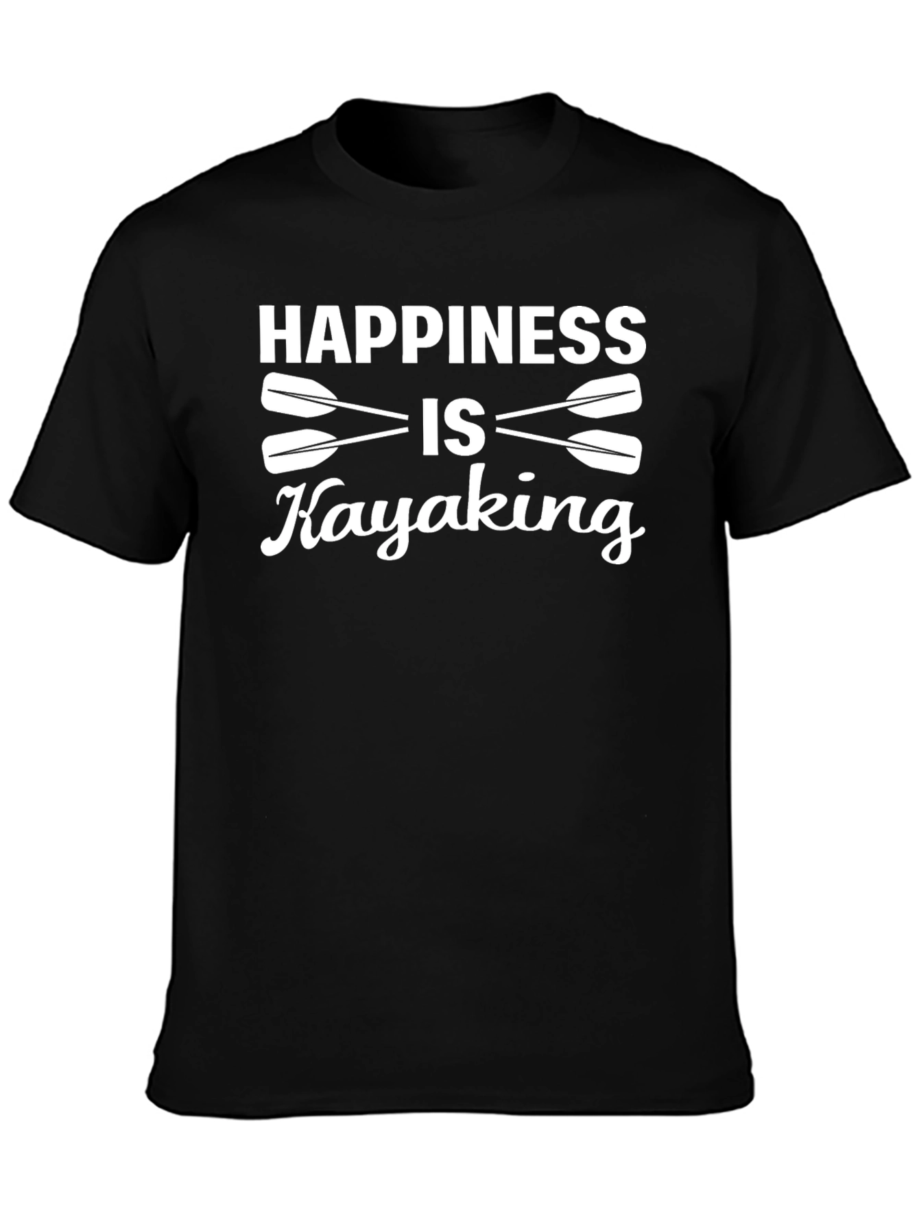 Happiness is Kayaking T-Shirt Black