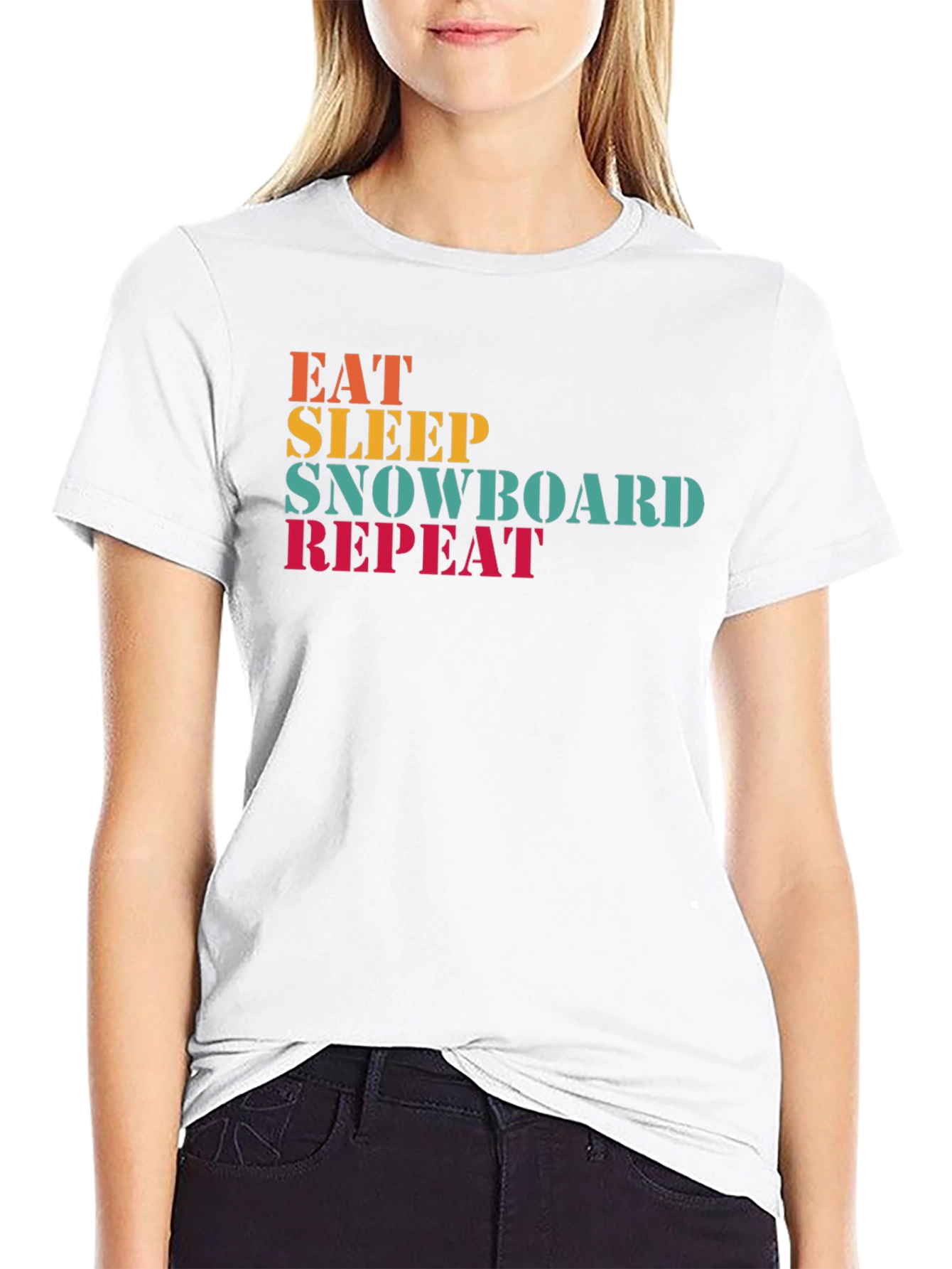 Eat Sleep Snowboard Repeat Graphic Tee