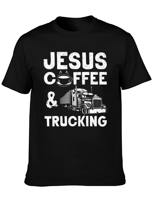 Jesus Coffee & Trucking Graphic T-Shirt
