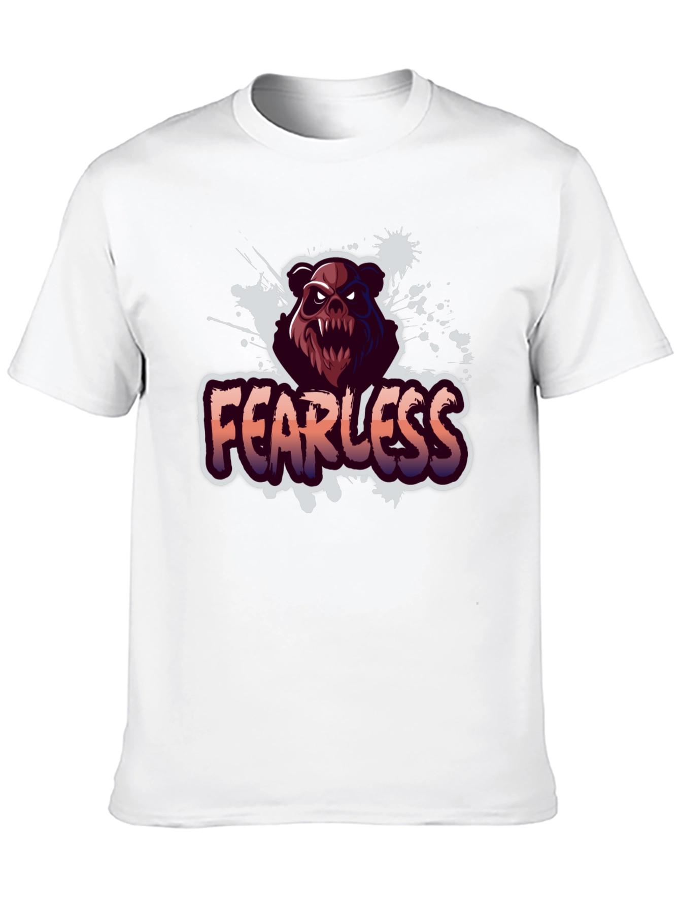 Fearless Bear Graphic T-Shirt - Black