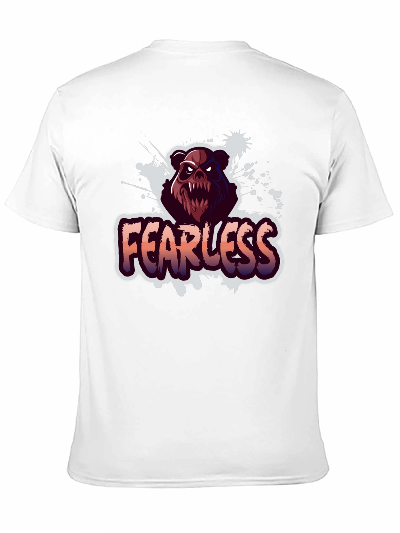 Fearless Bear Graphic T-Shirt - Black