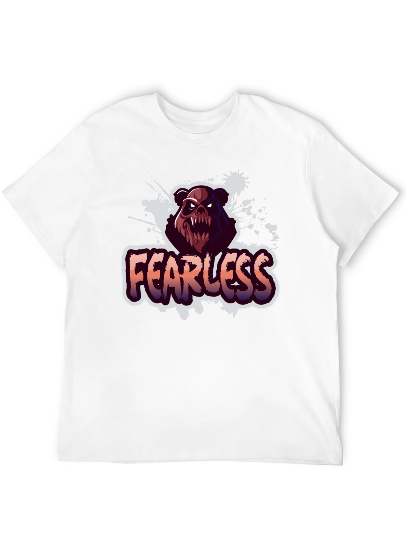 Fearless Bear Graphic T-Shirt - Black