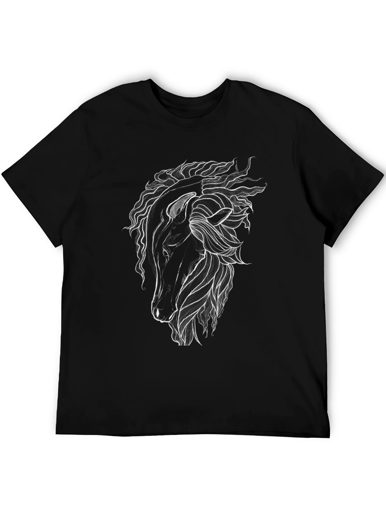 Horse Graphic Tee - Mens Black T-Shirt