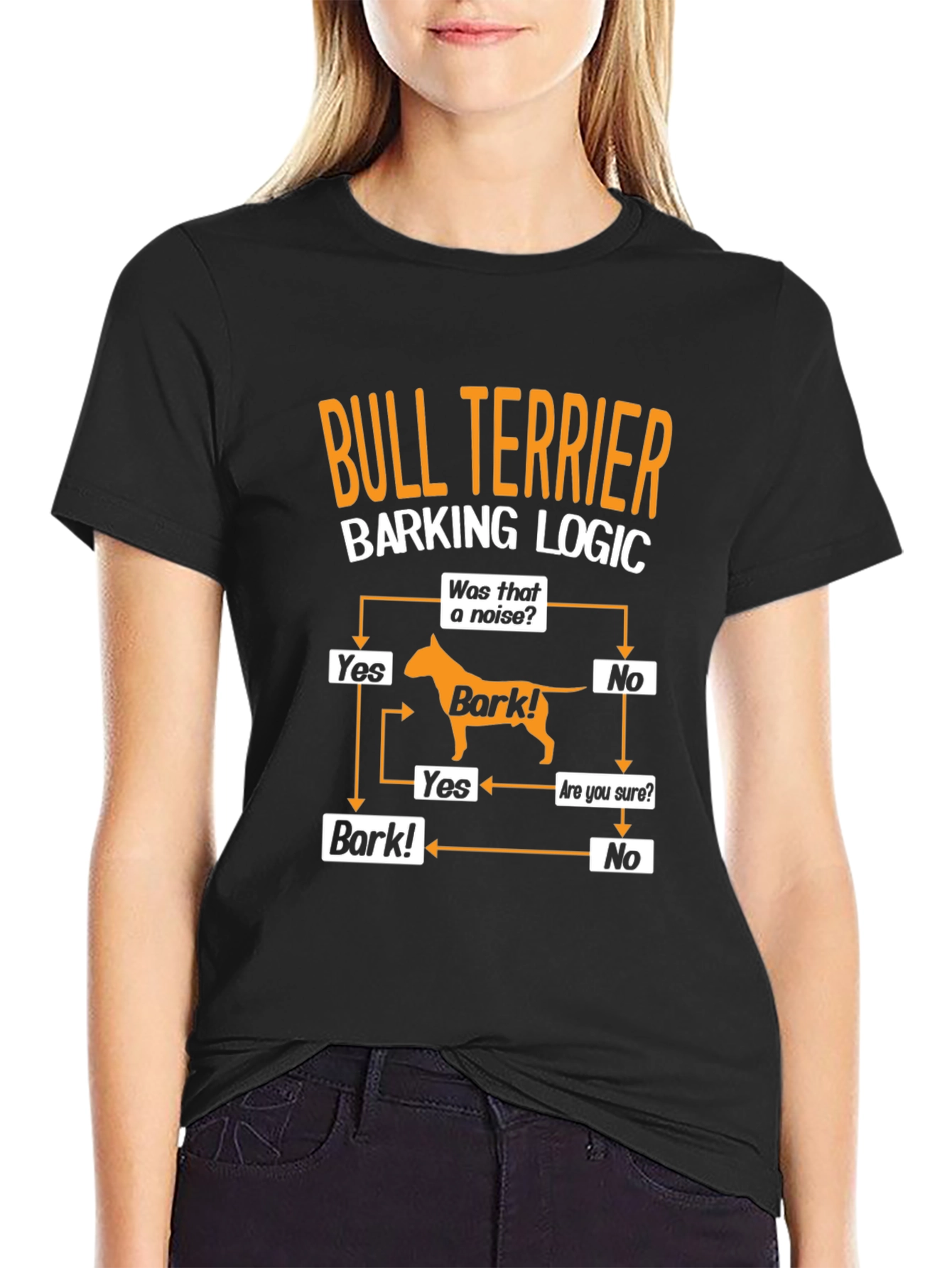 Bull Terrier Barking Logic T-Shirt