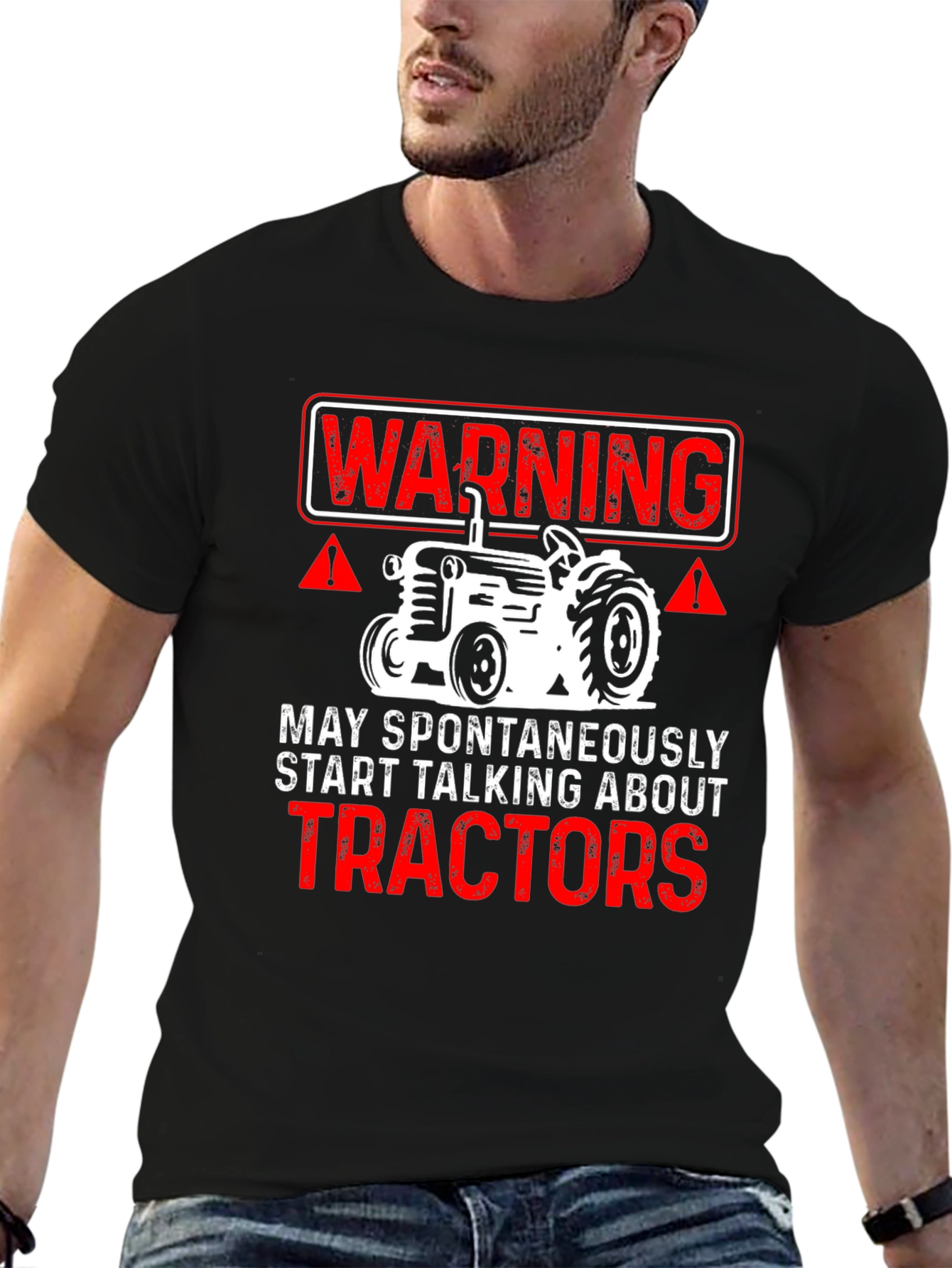 Warning Tractor Talk T-Shirt