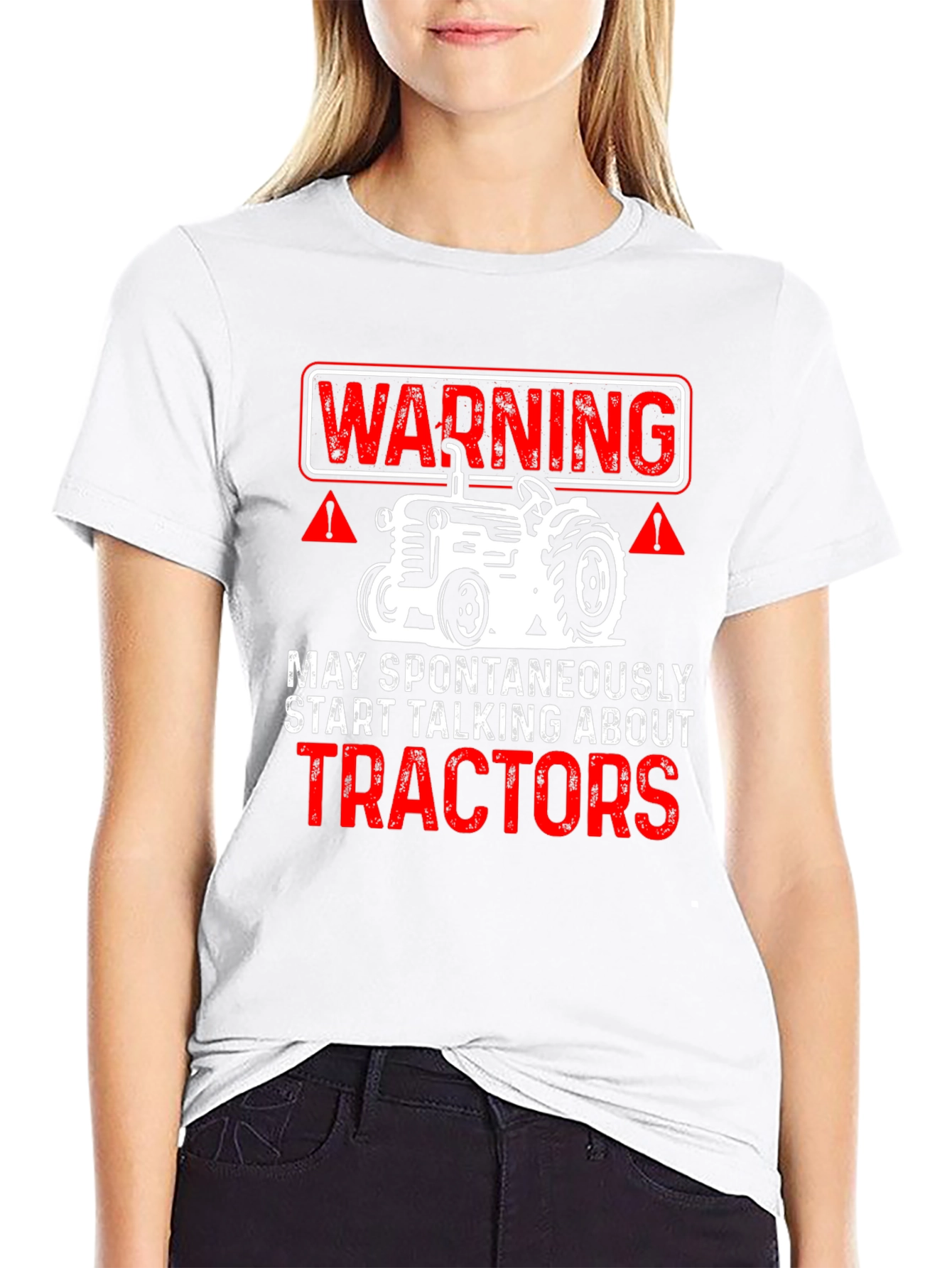 Warning Tractor Talk T-Shirt