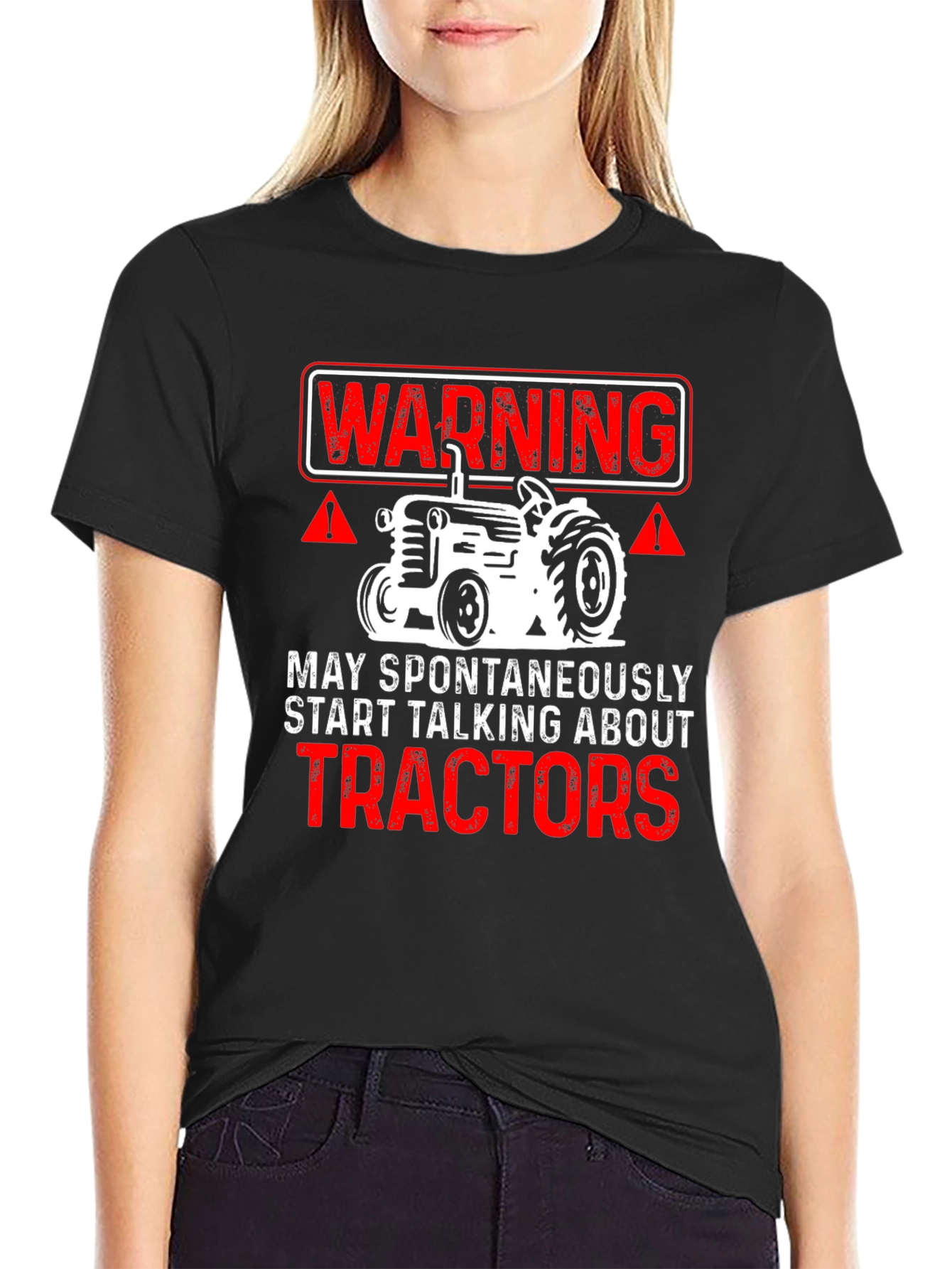 Warning Tractor Talk T-Shirt