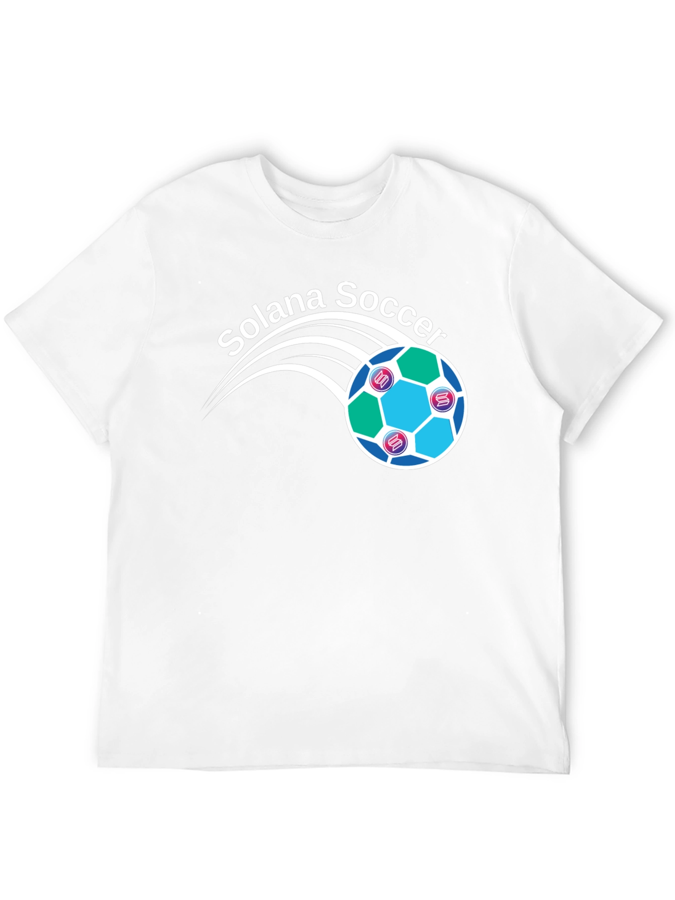 Solana Soccer Graphic T-Shirt - Crypto Fan Apparel