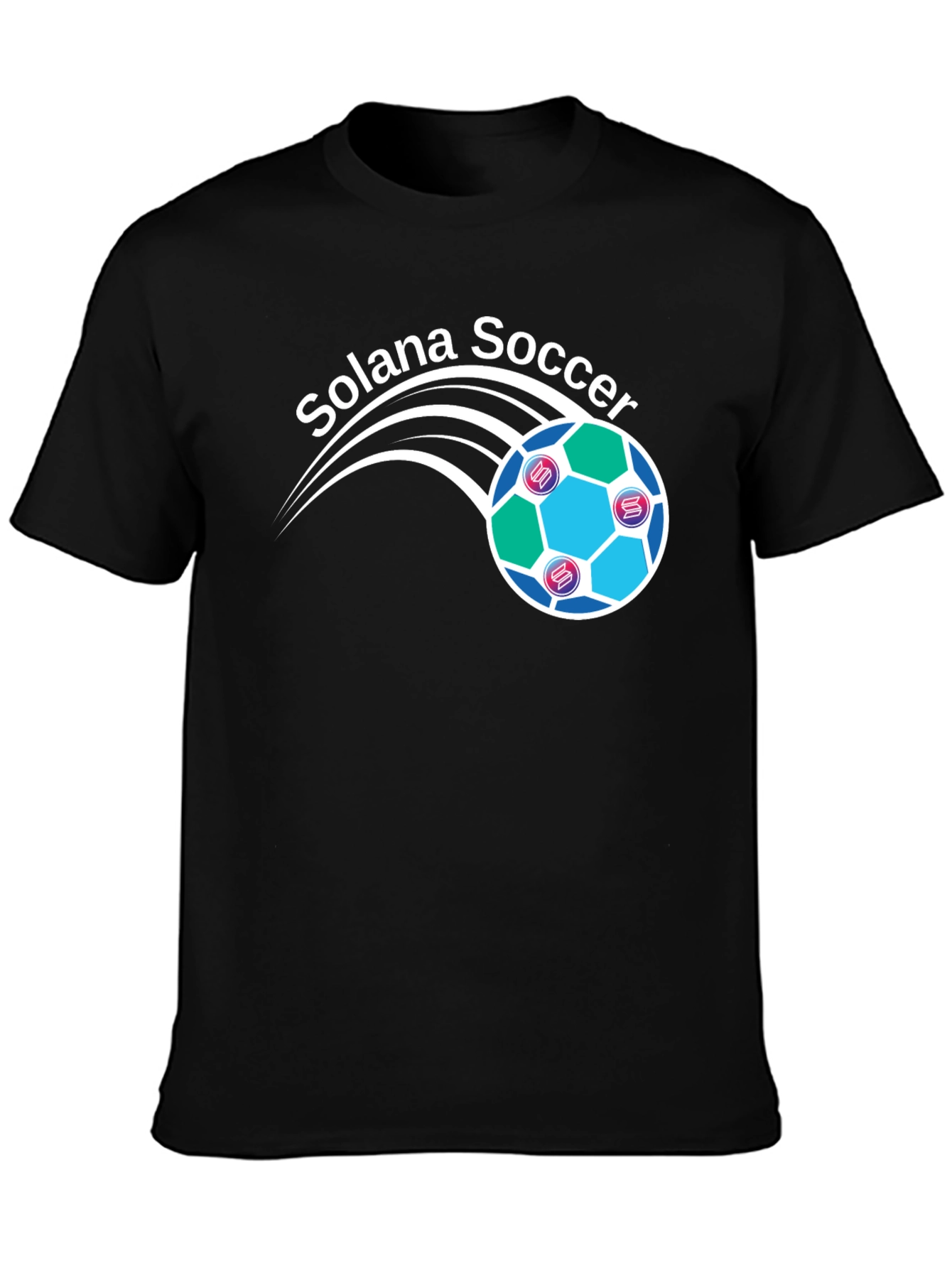 Solana Soccer Graphic T-Shirt - Crypto Fan Apparel