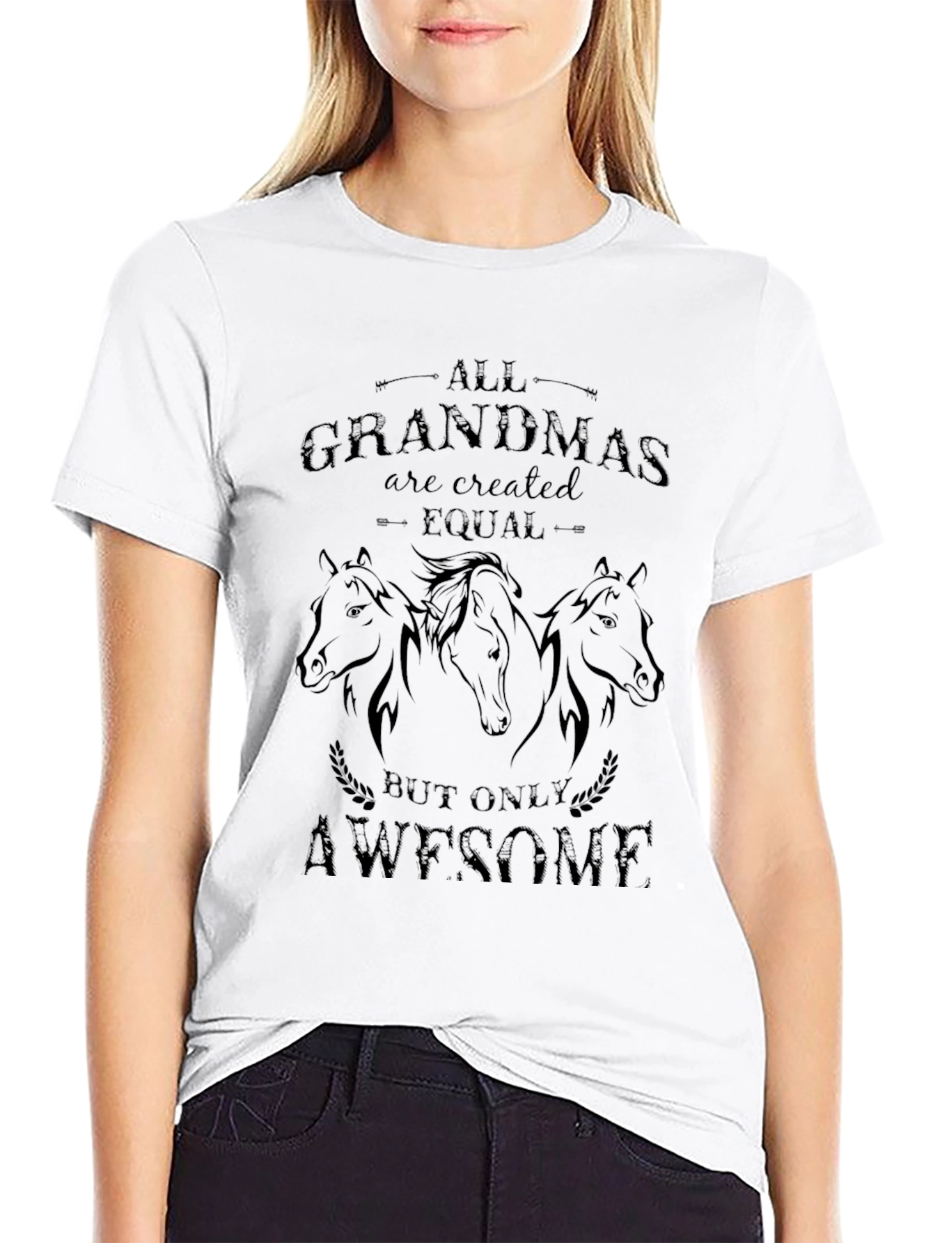 All Grandmas are Awesome T-Shirt Horse Graphic