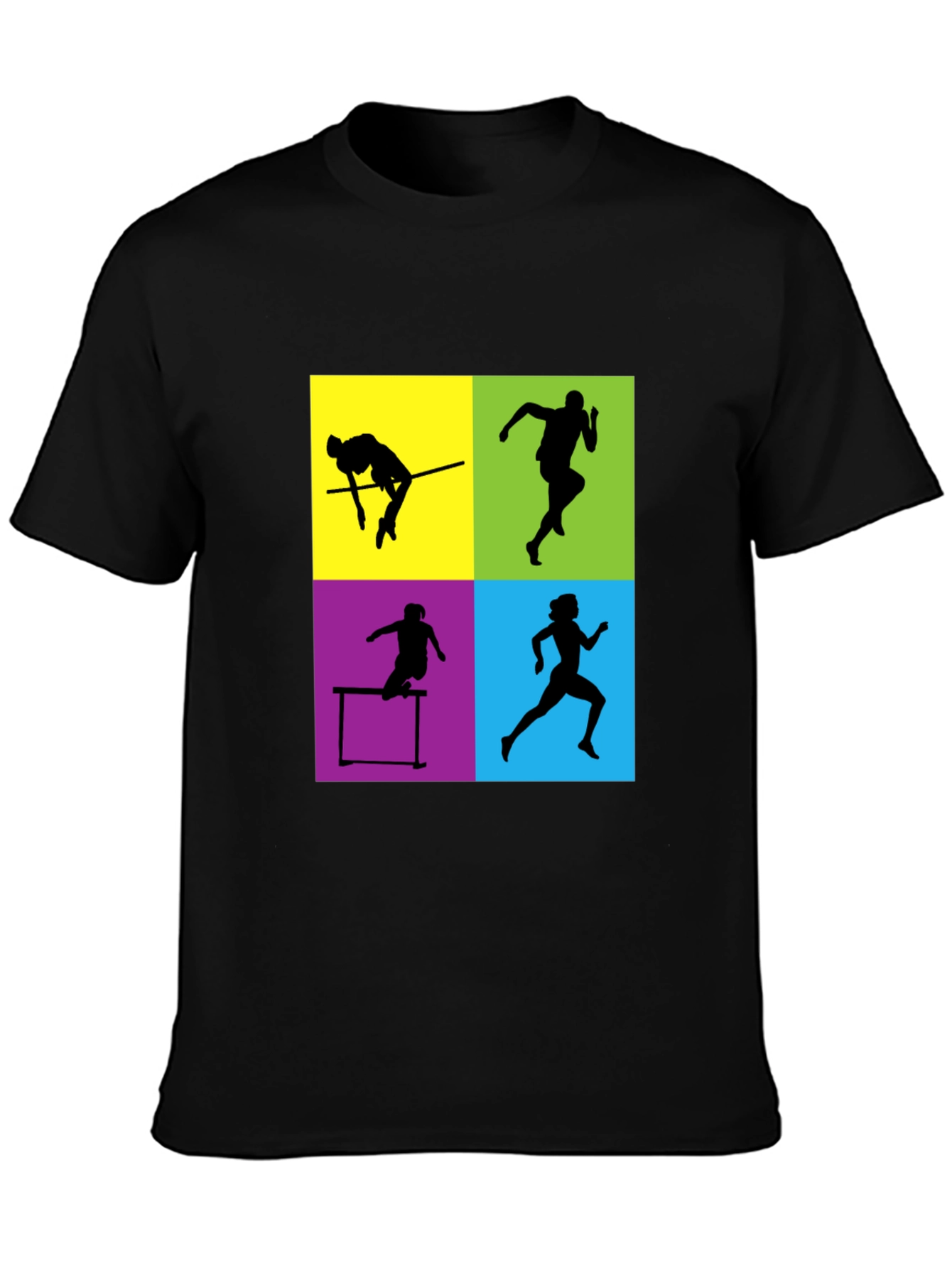 Athletic Silhouette Graphic Tee - Sporty Style
