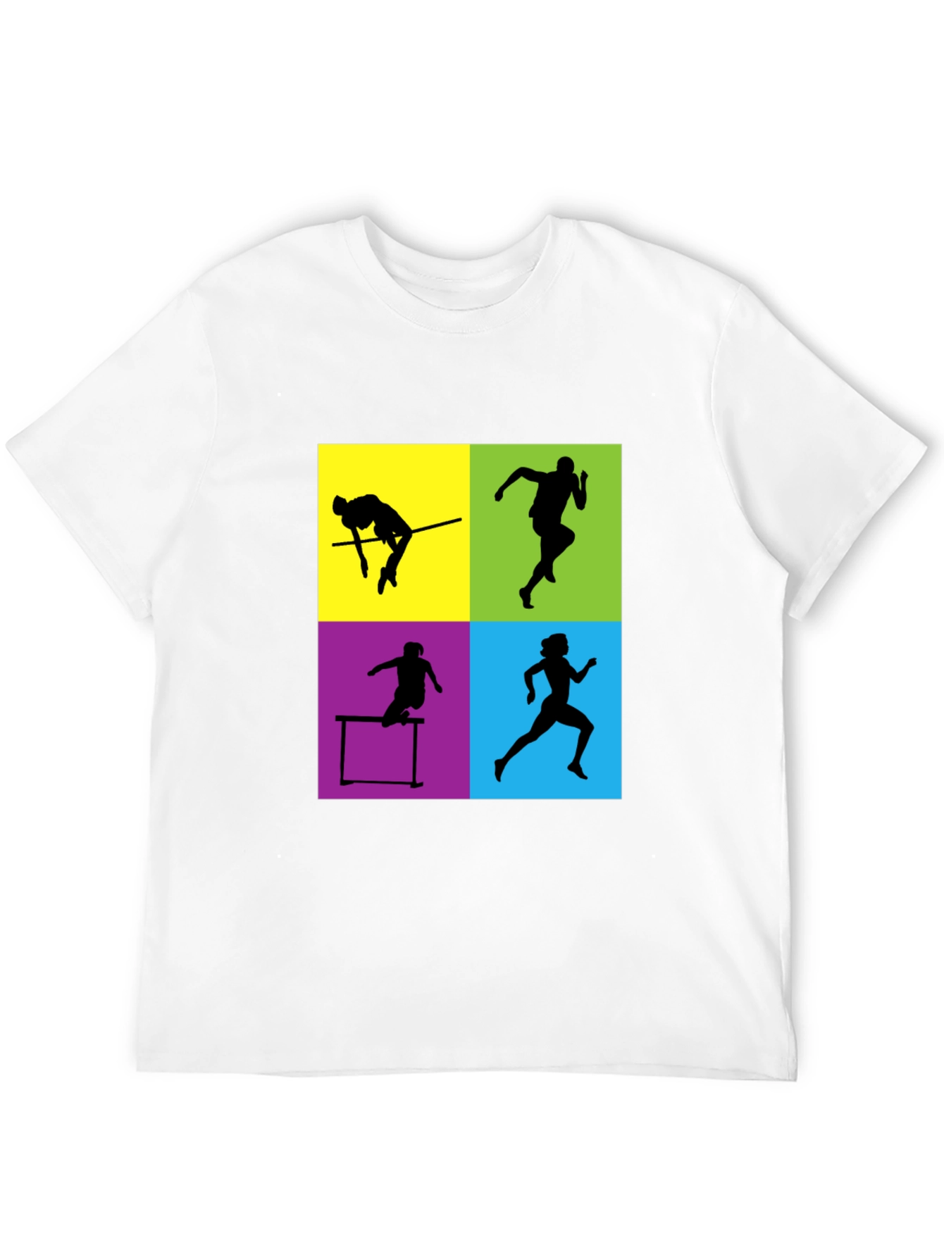 Athletic Silhouette Graphic Tee - Sporty Style