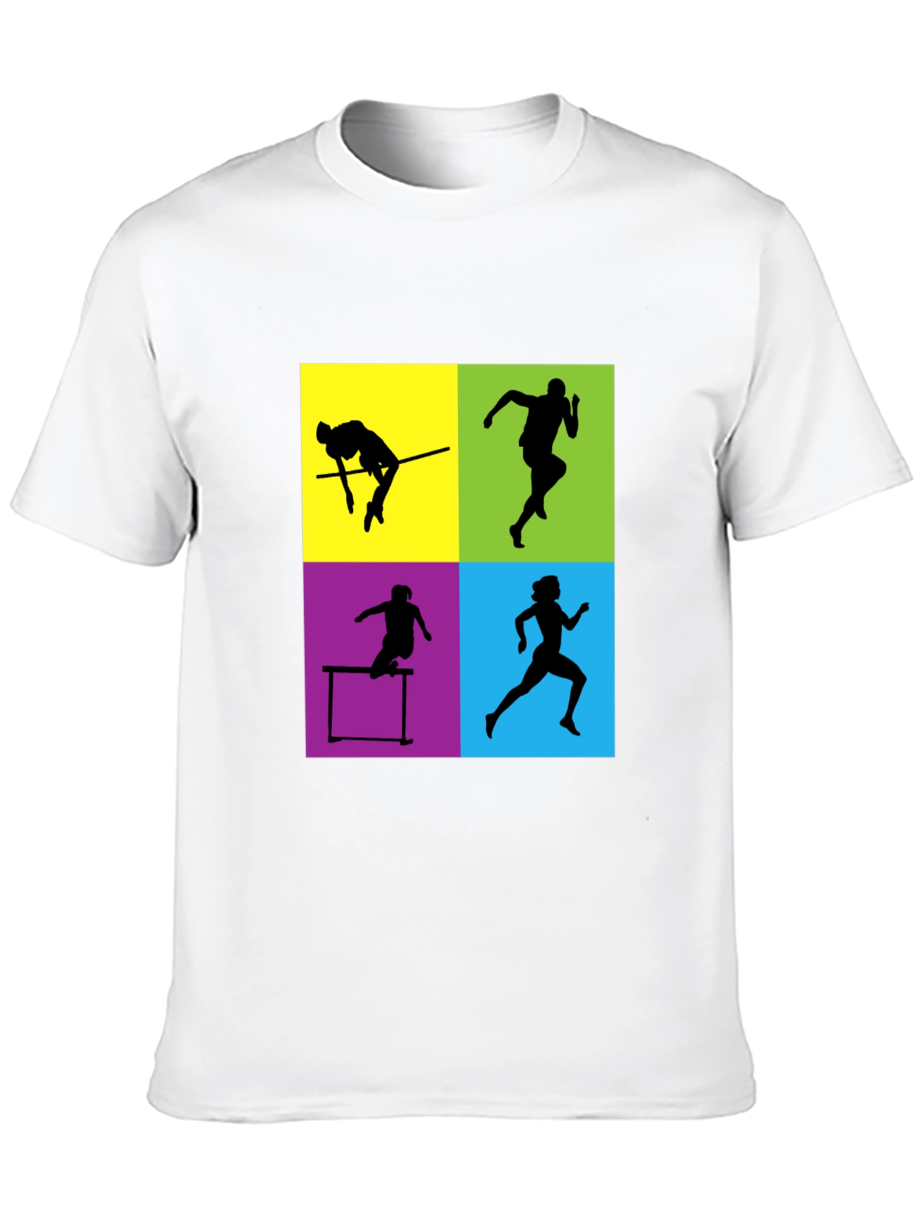Athletic Silhouette Graphic Tee - Sporty Style
