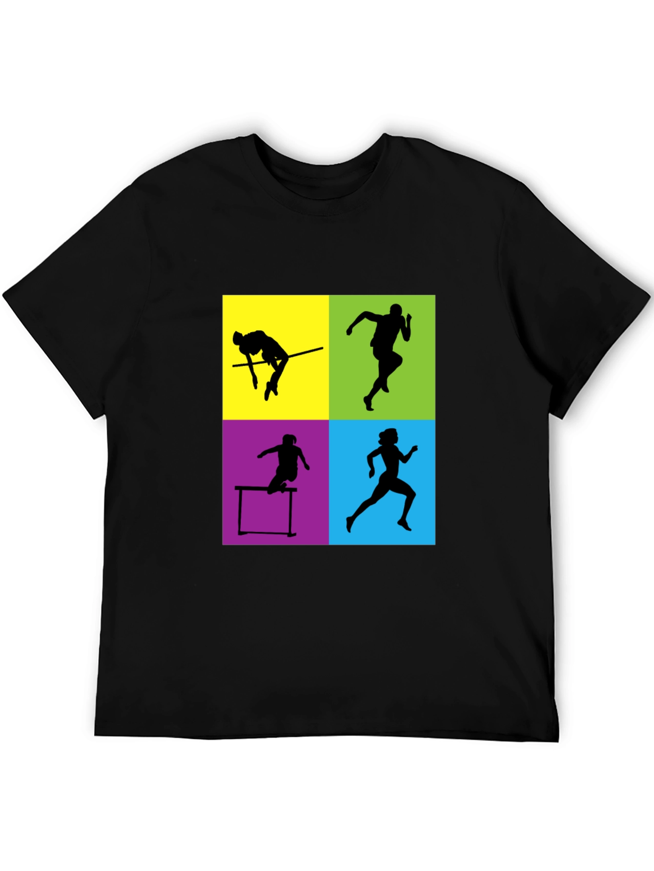 Athletic Silhouette Graphic Tee - Sporty Style