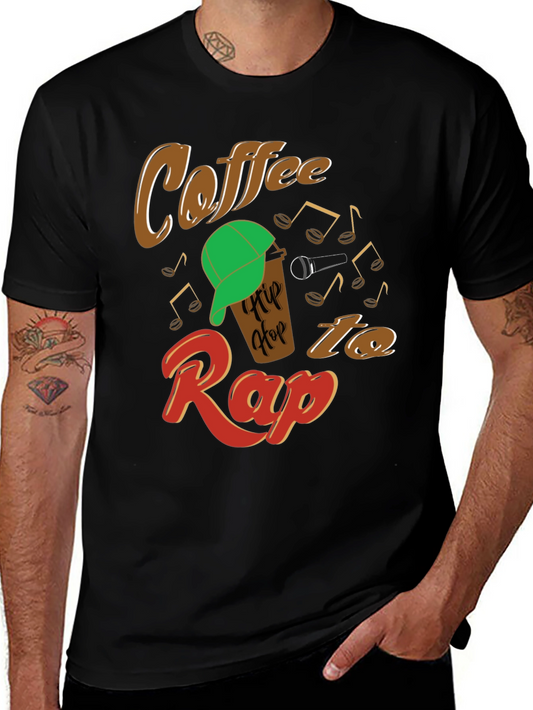 Coffee Hip Hop Rap Graphic T-Shirt