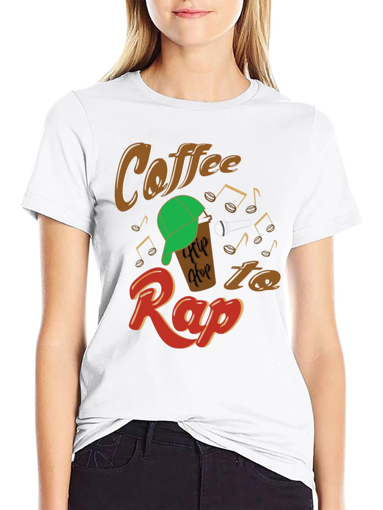 Coffee Hip Hop Rap Graphic T-Shirt