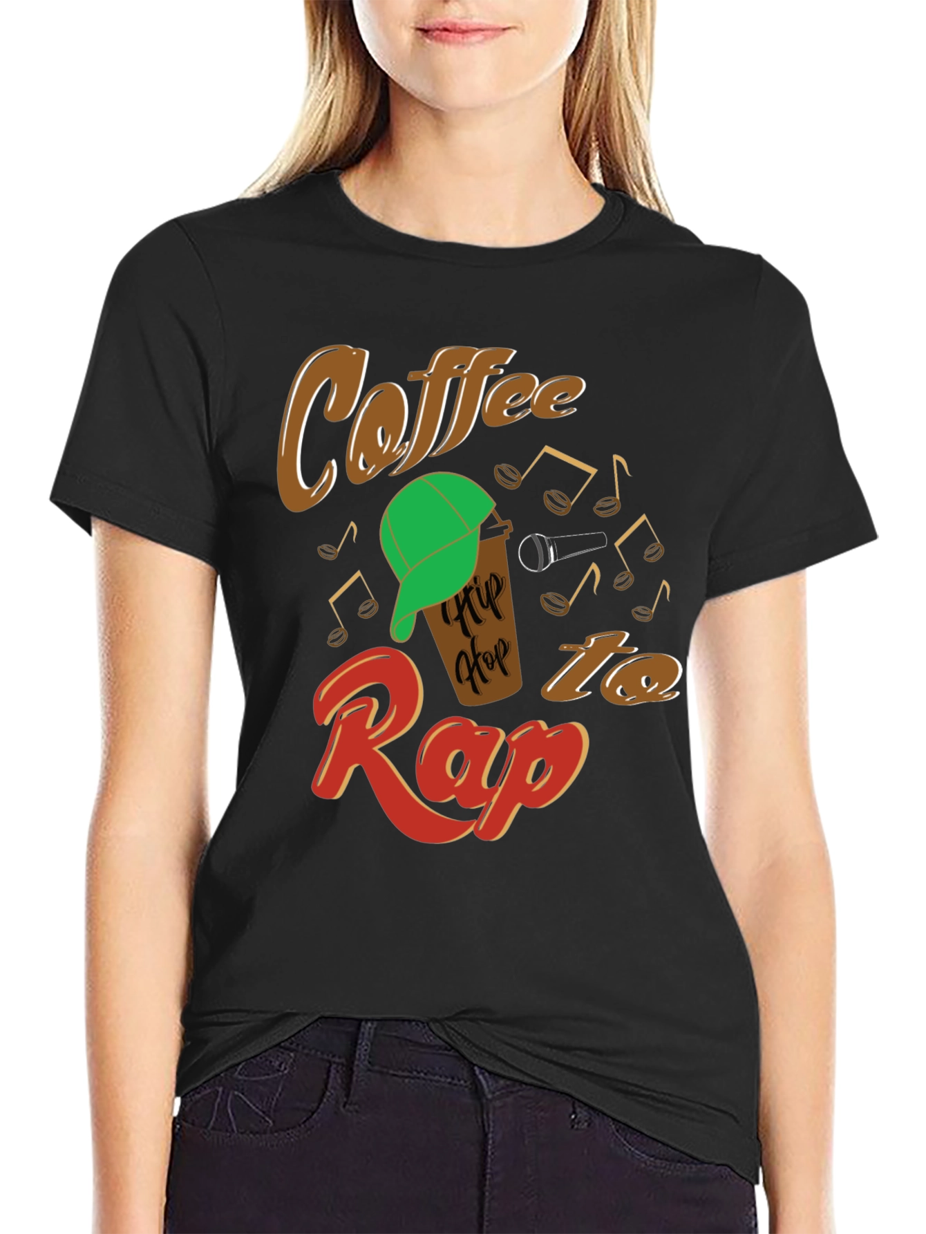Coffee Hip Hop Rap Graphic T-Shirt
