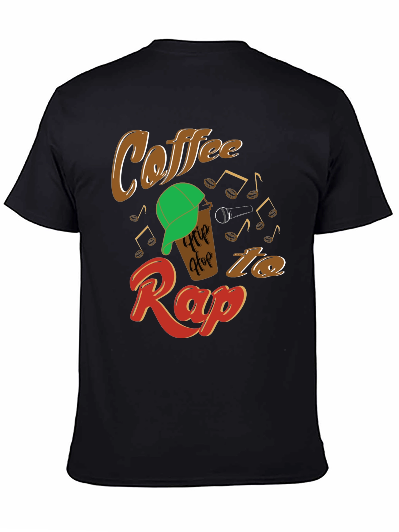 Coffee Hip Hop Rap Graphic T-Shirt
