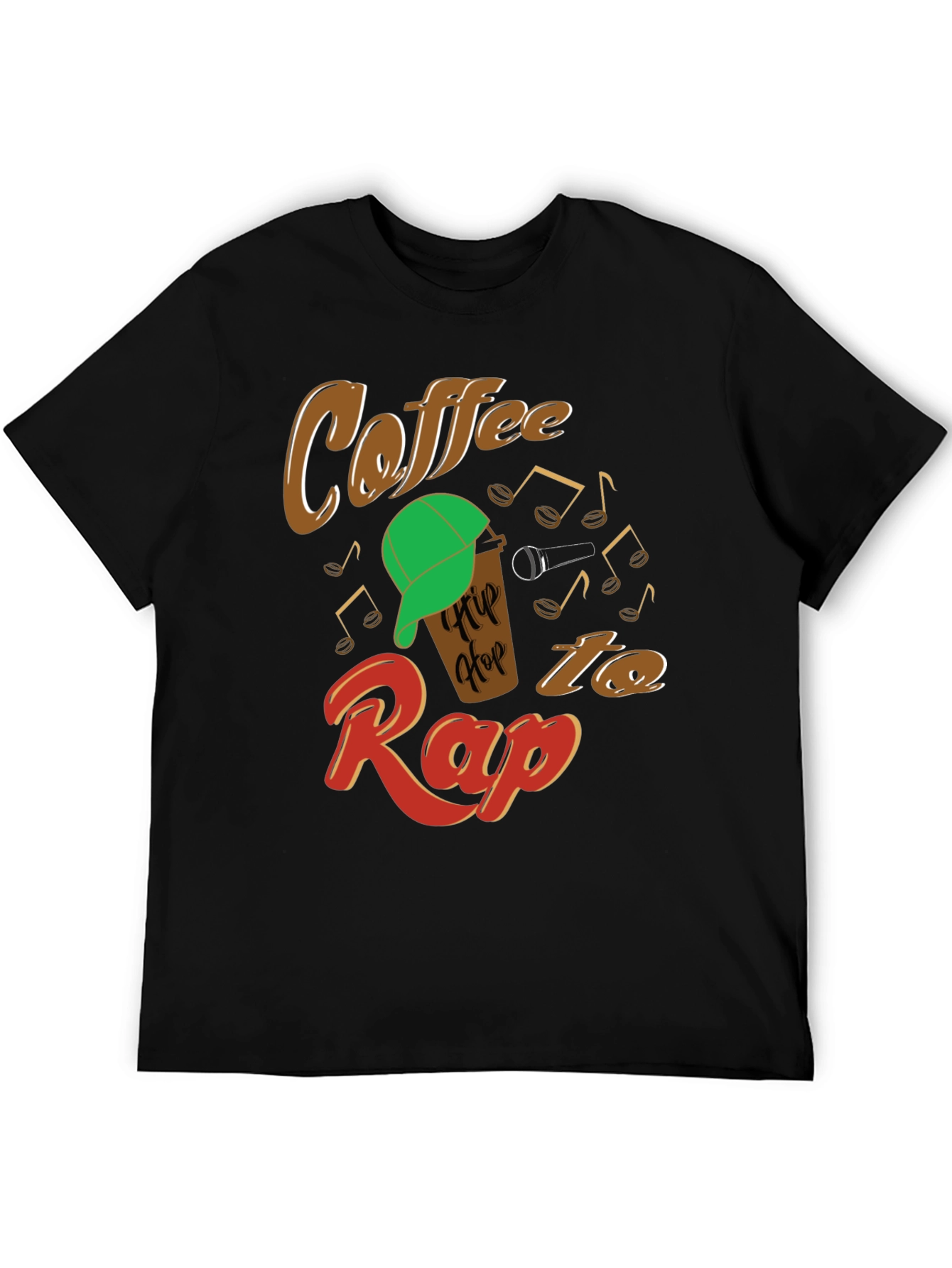 Coffee Hip Hop Rap Graphic T-Shirt