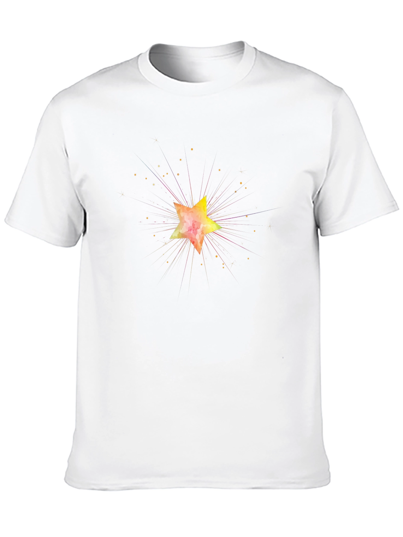 Star Graphic Black T-Shirt for Men