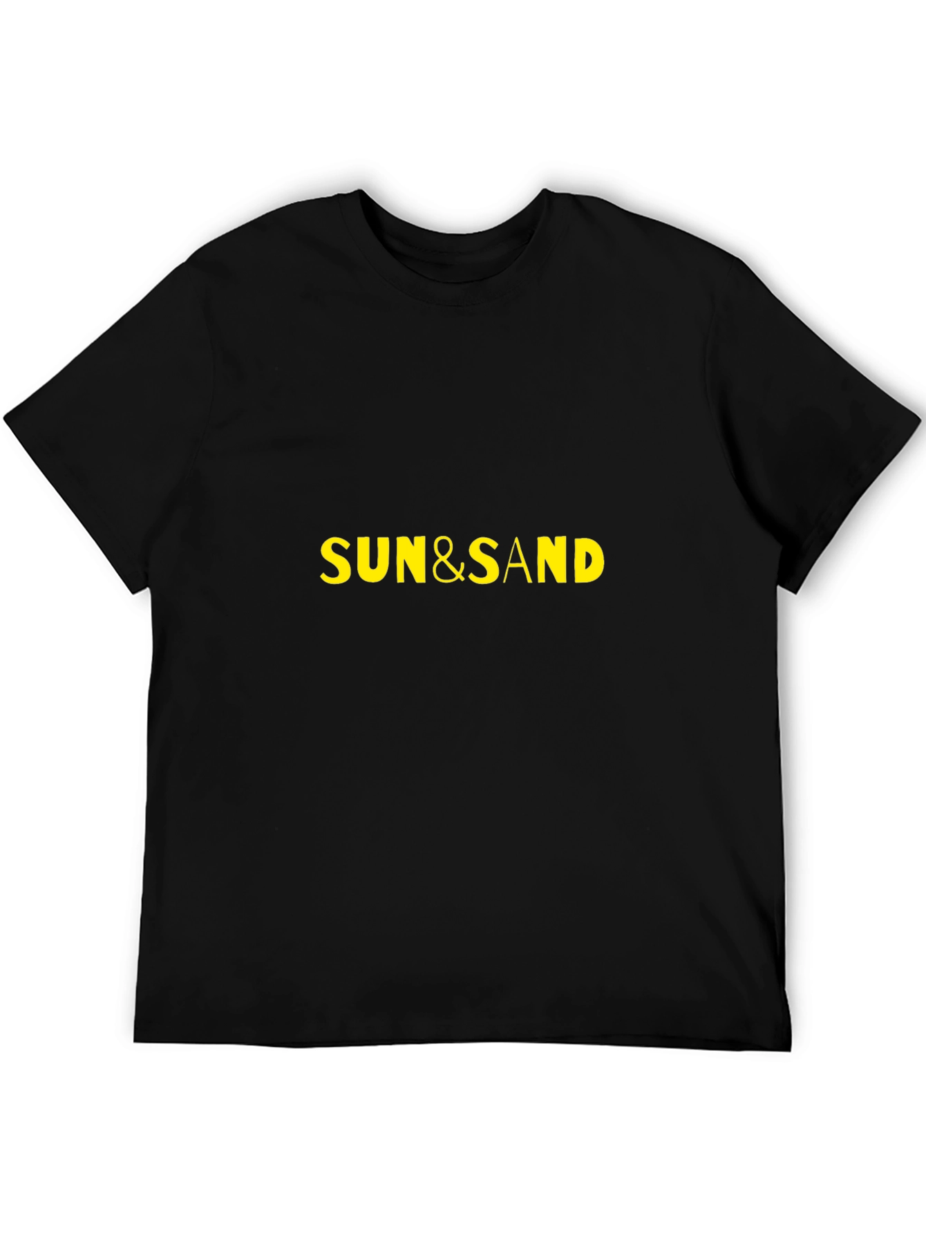 Sun & Sand Graphic Tee - Black Casual T-Shirt