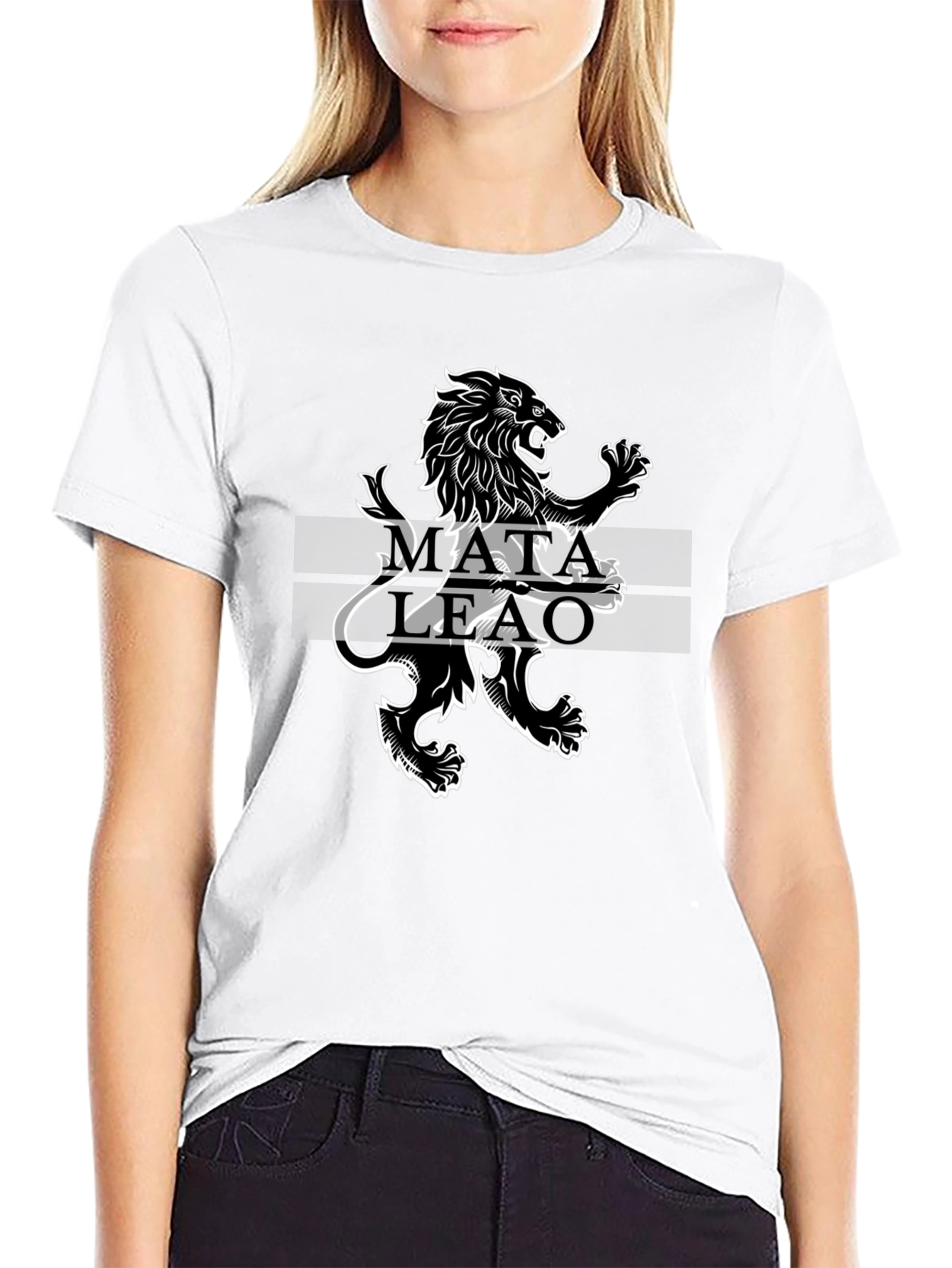 Mata Leao Lion Graphic T-Shirt - Black