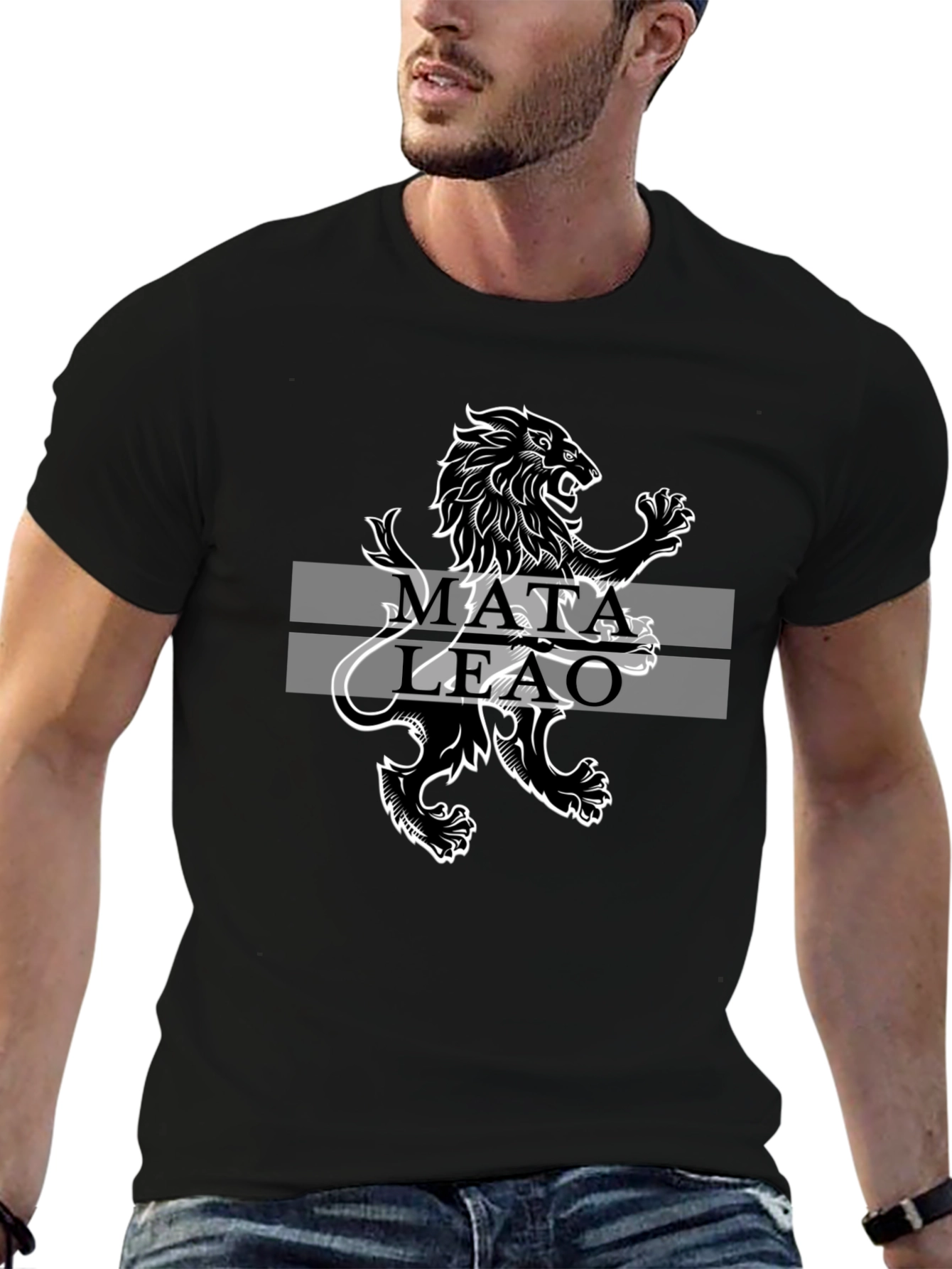 Mata Leao Lion Graphic T-Shirt - Black
