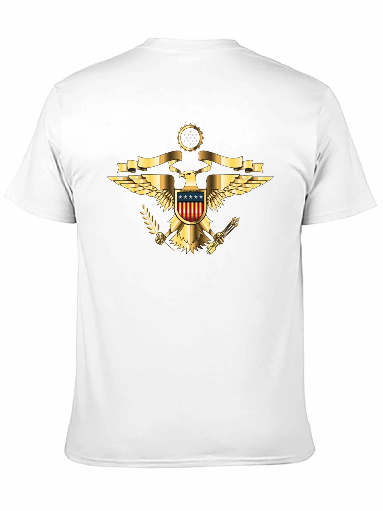 Patriotic Eagle Emblem Graphic T-Shirt