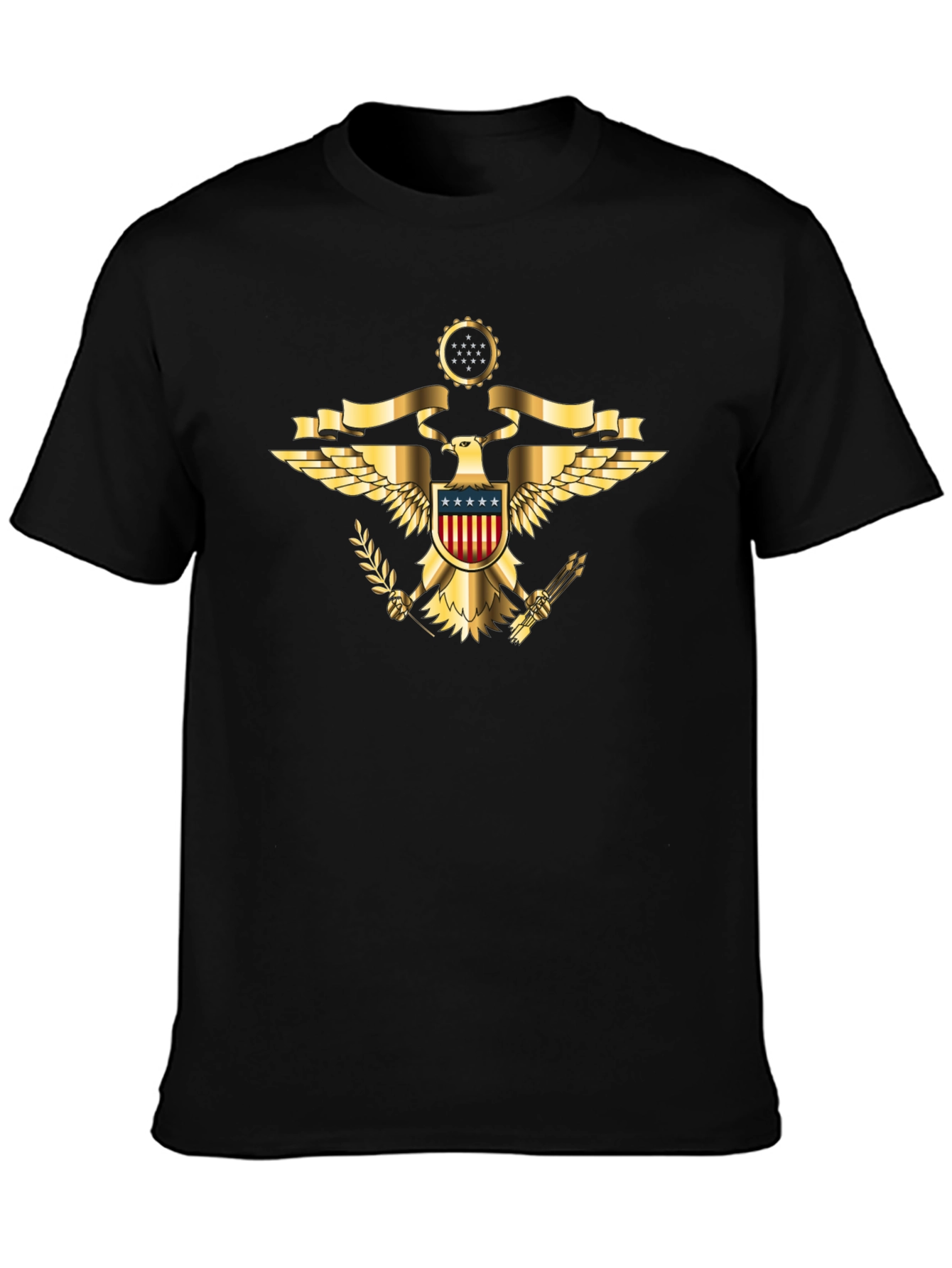 Patriotic Eagle Emblem Graphic T-Shirt