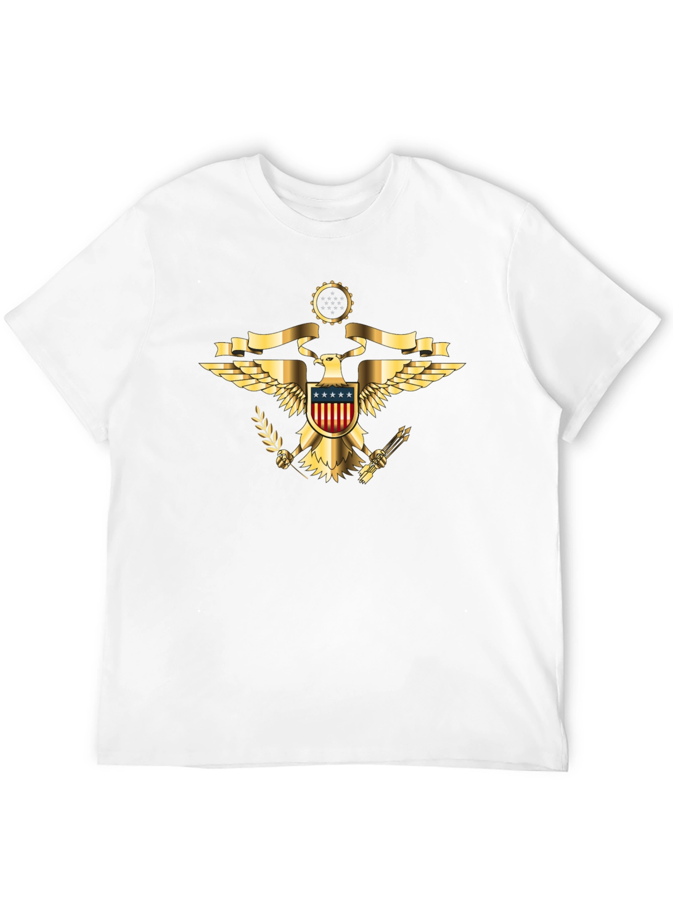 Patriotic Eagle Emblem Graphic T-Shirt
