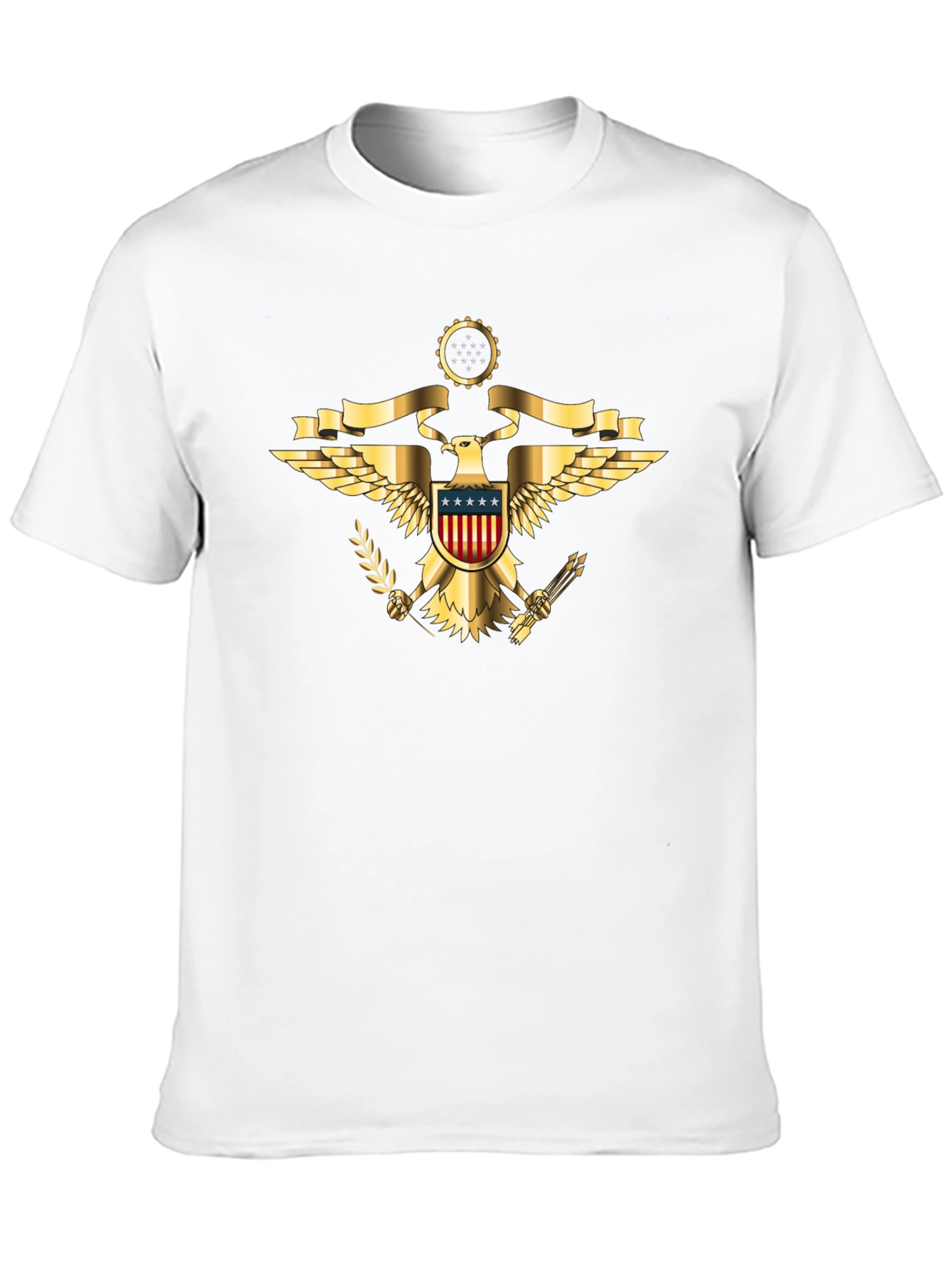 Patriotic Eagle Emblem Graphic T-Shirt