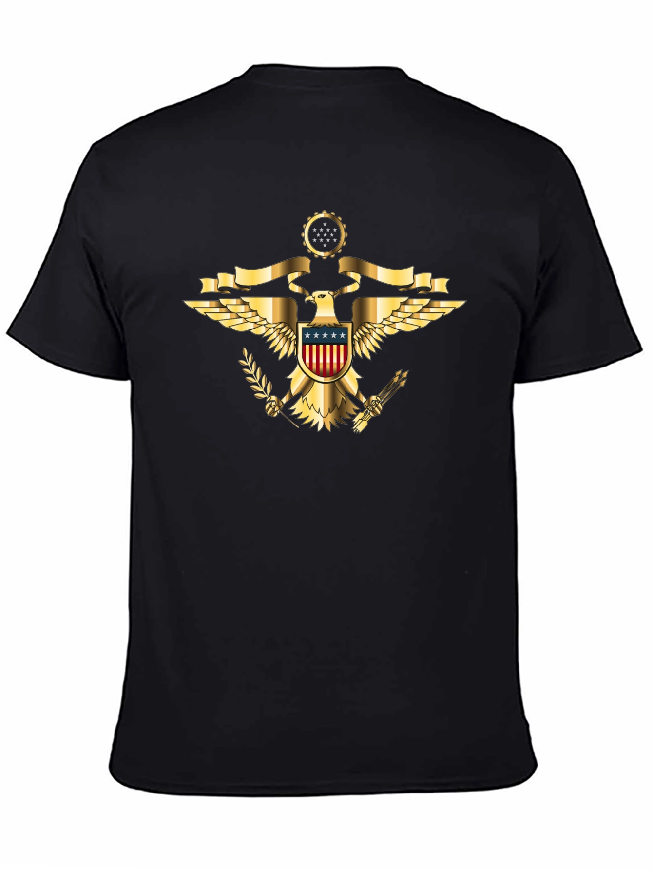 Patriotic Eagle Emblem Graphic T-Shirt
