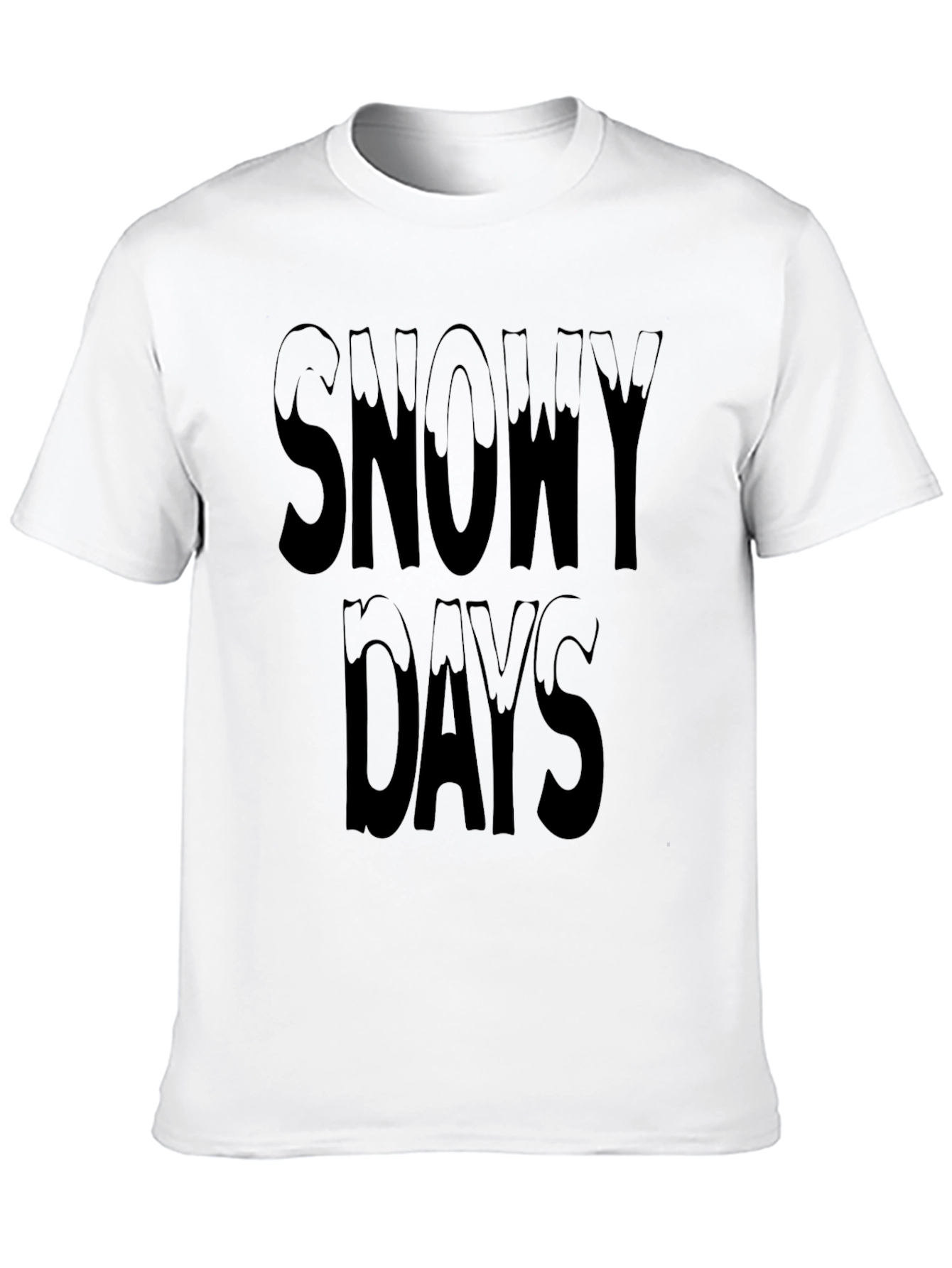 Snowy Days Black Graphic Tee