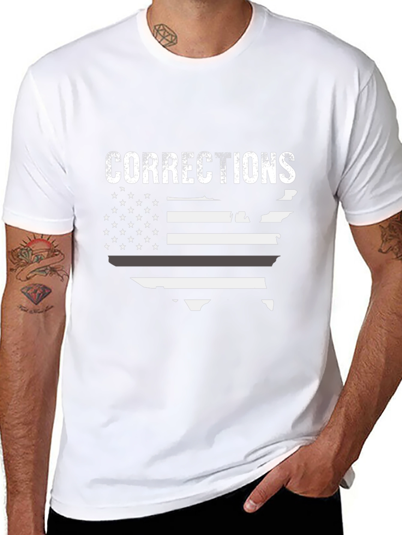 Corrections USA Flag T-Shirt