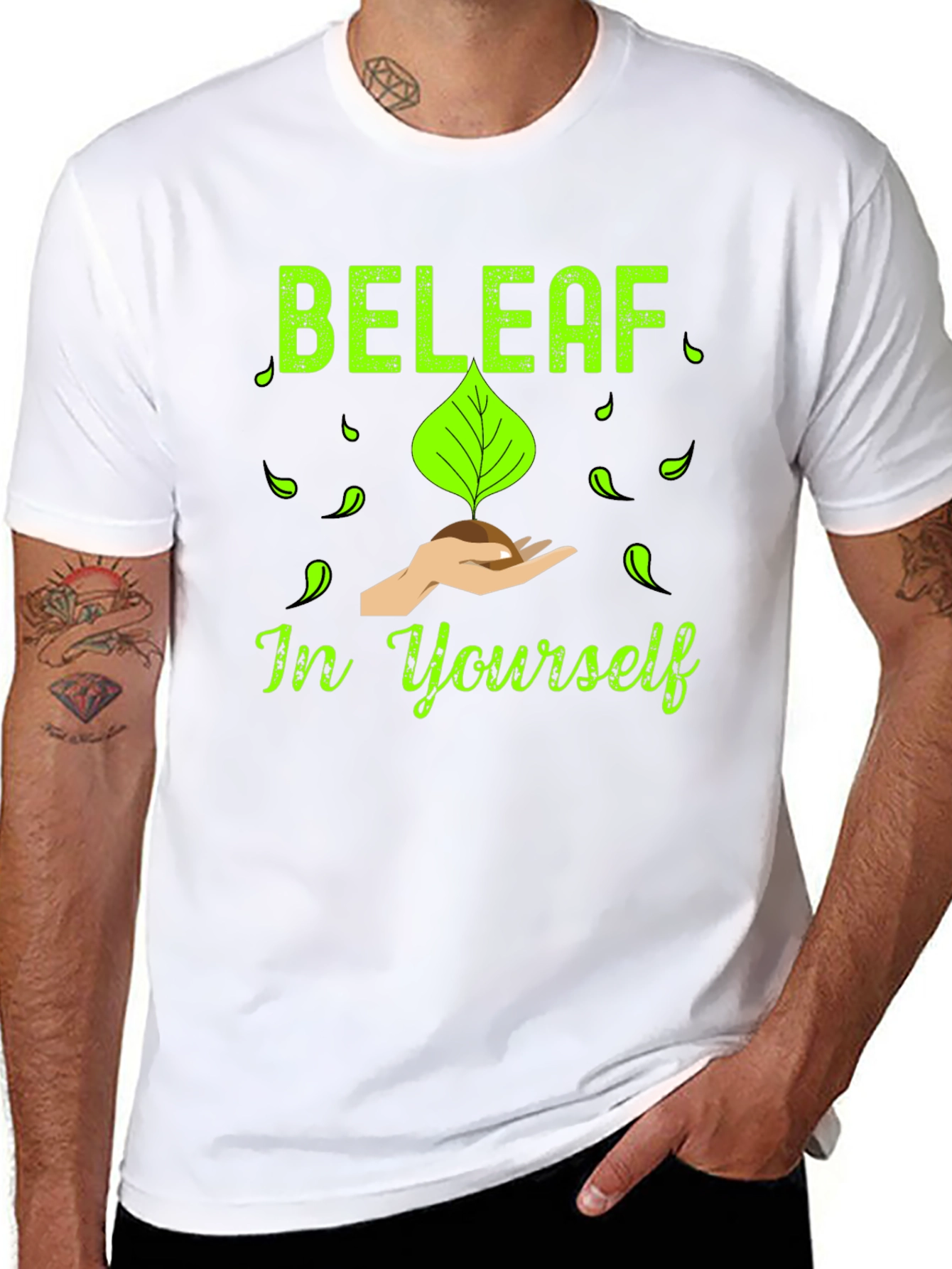 Beleaf in Yourself T-Shirt - Motivational Graphic Tee