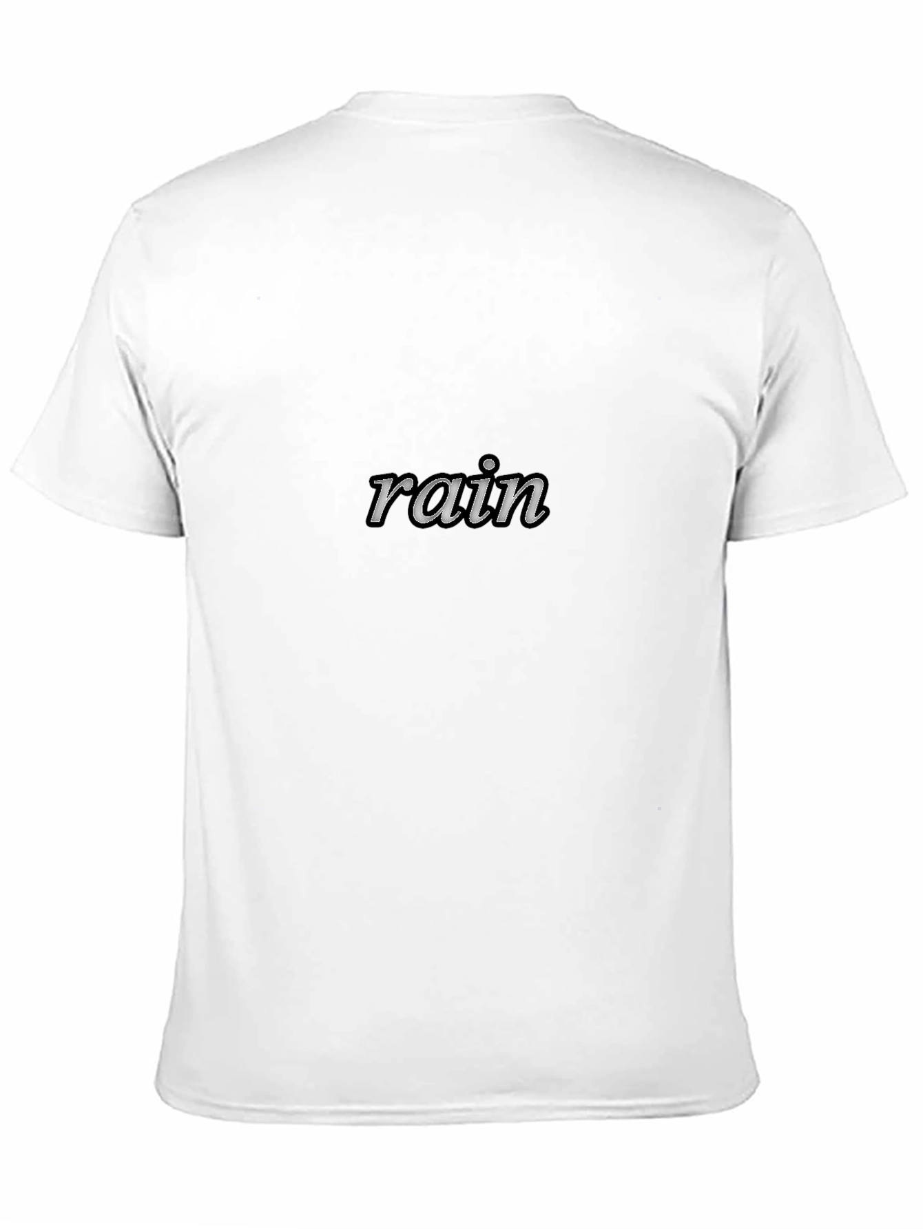 Rain Text Black T-Shirt