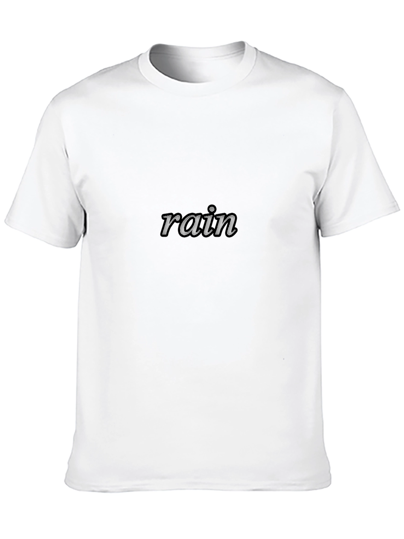 Rain Text Black T-Shirt