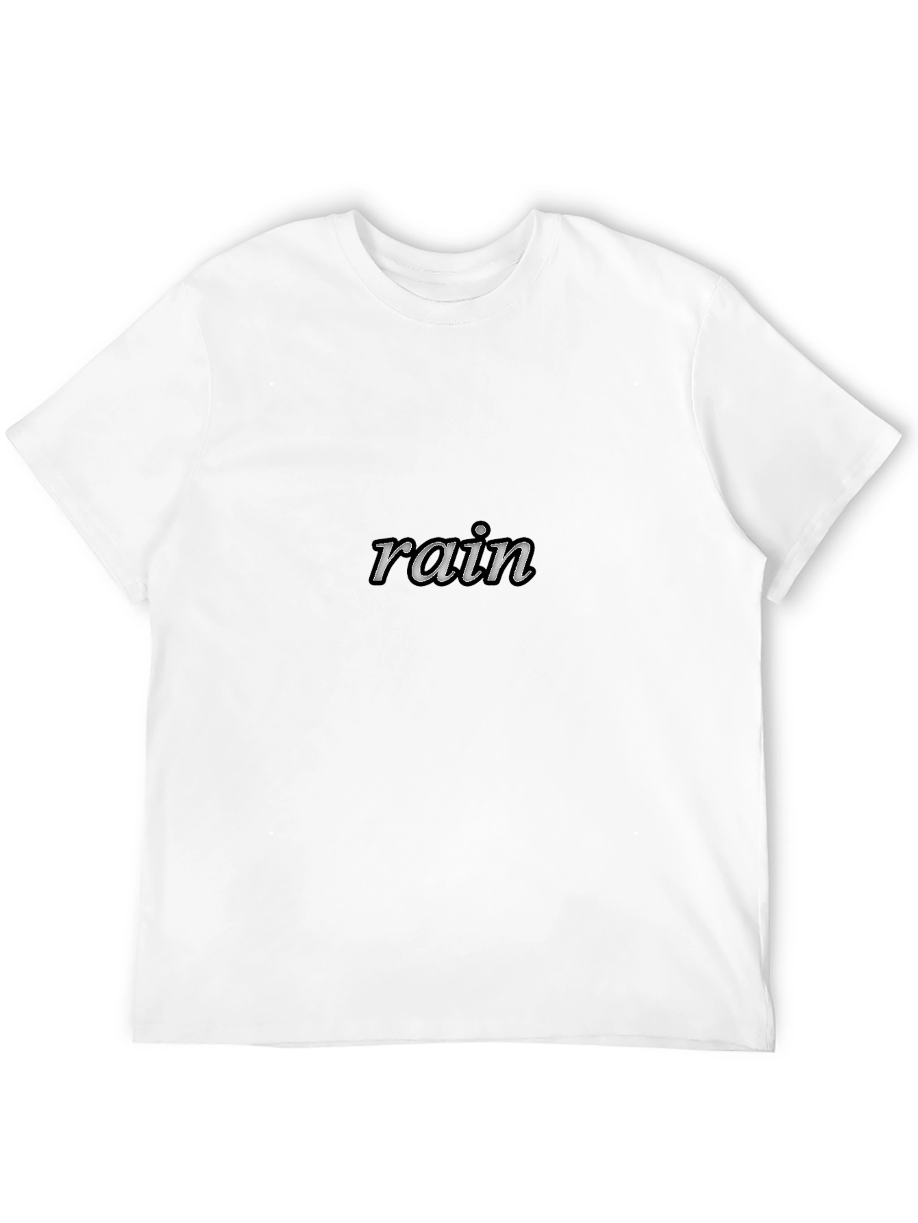 Rain Text Black T-Shirt