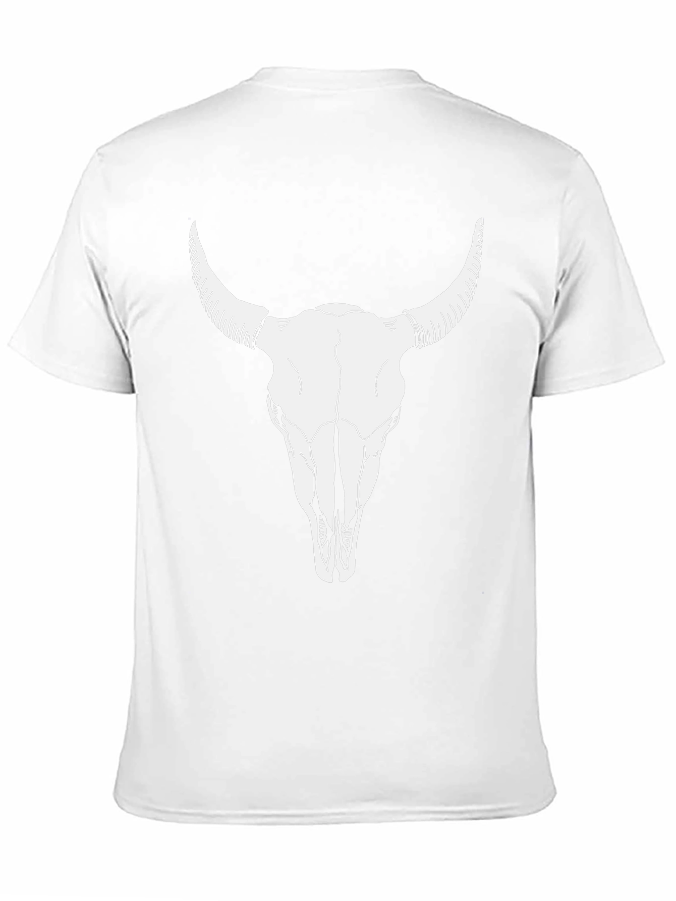 Bull Skull Graphic Tee - Black Cotton T-Shirt