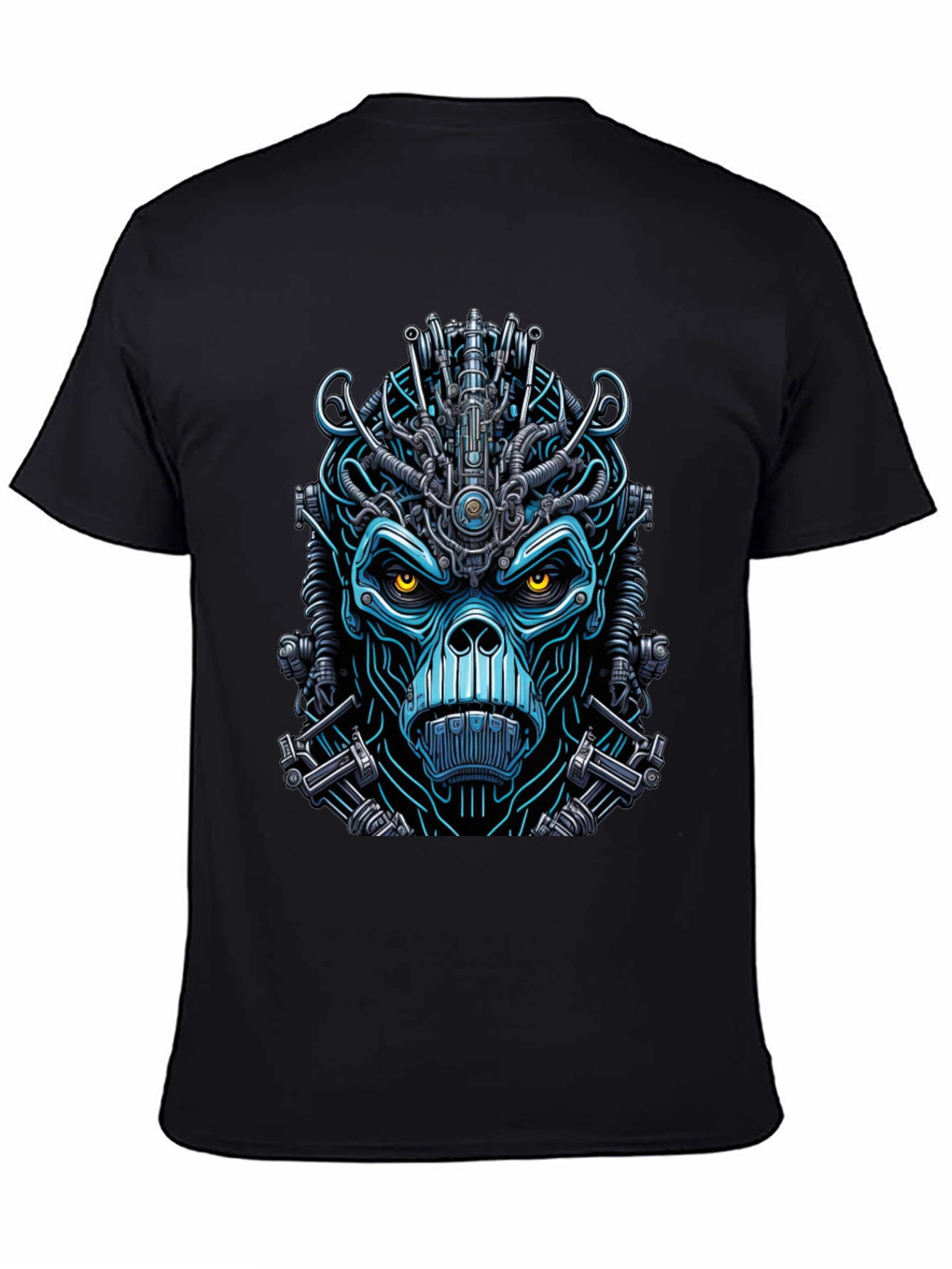 Cyborg Monkey Graphic Tee - Unique Sci-Fi Style