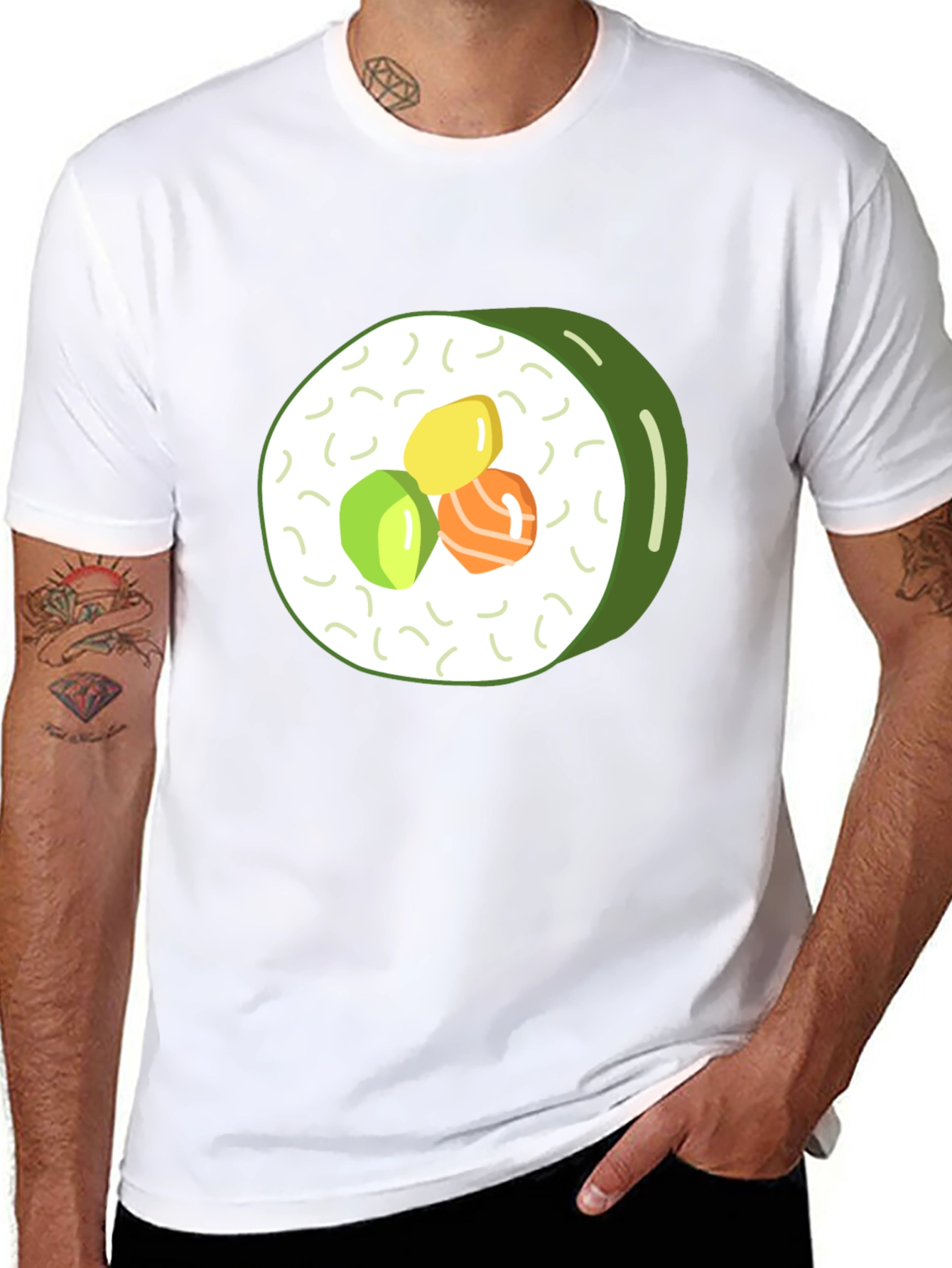 Sushi Roll Graphic Tee - Casual Comfort
